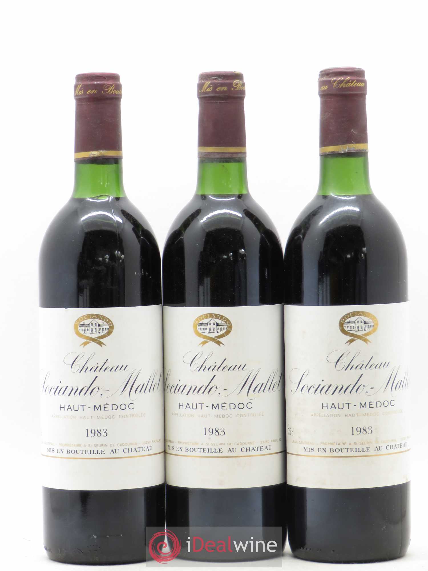 Château Sociando Mallet 1983 - Lot de 6 bouteilles - 1