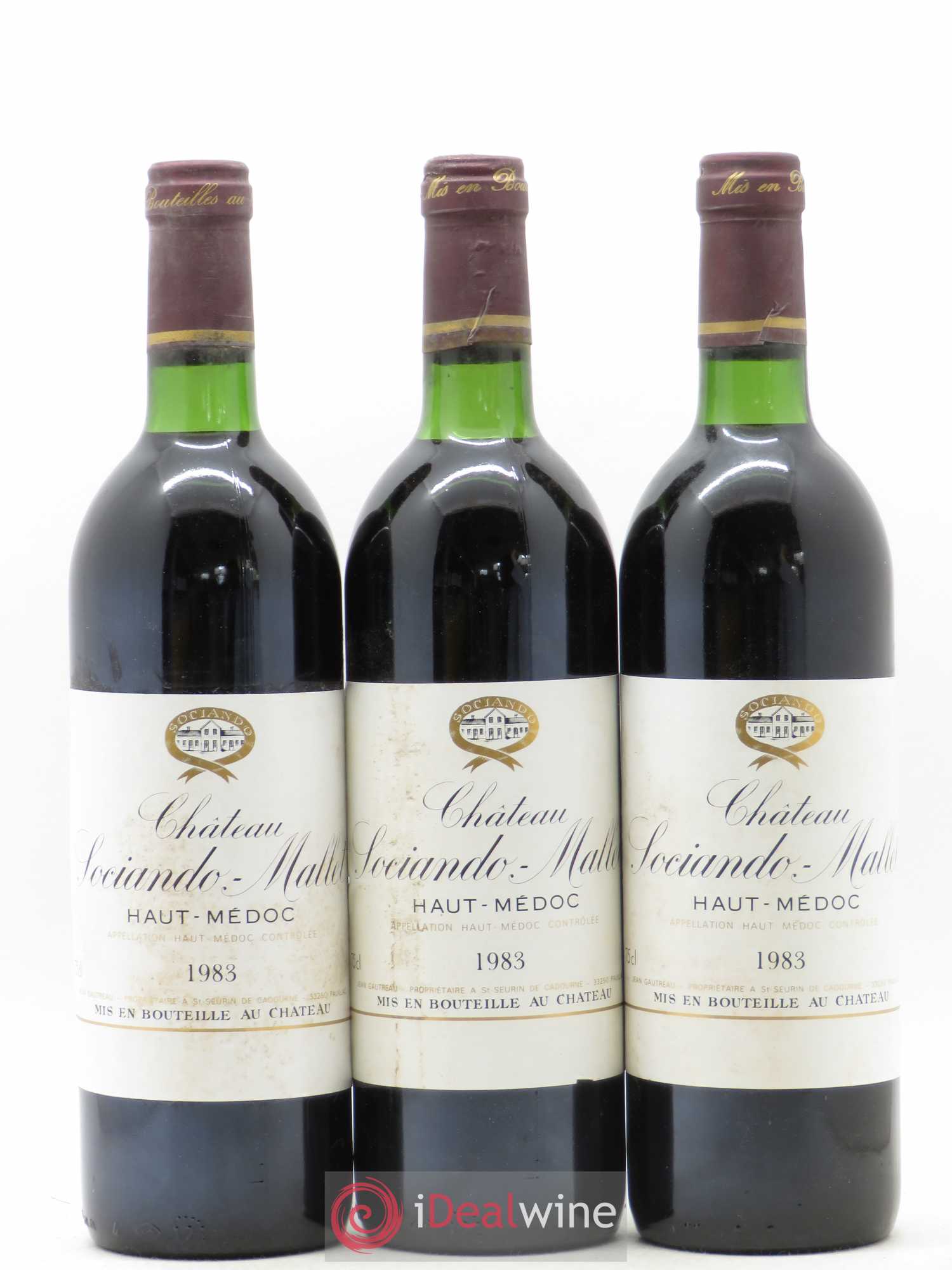 Château Sociando Mallet 1983 - Lot de 6 bouteilles - 2