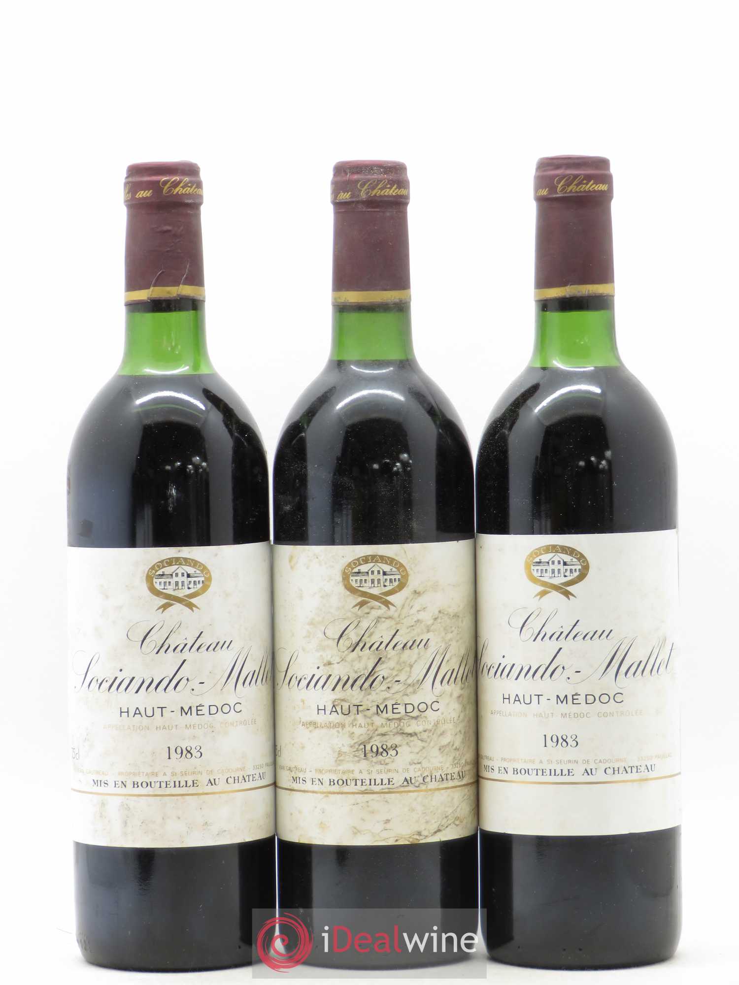 Château Sociando Mallet 1983 - Lot de 6 bouteilles - 1