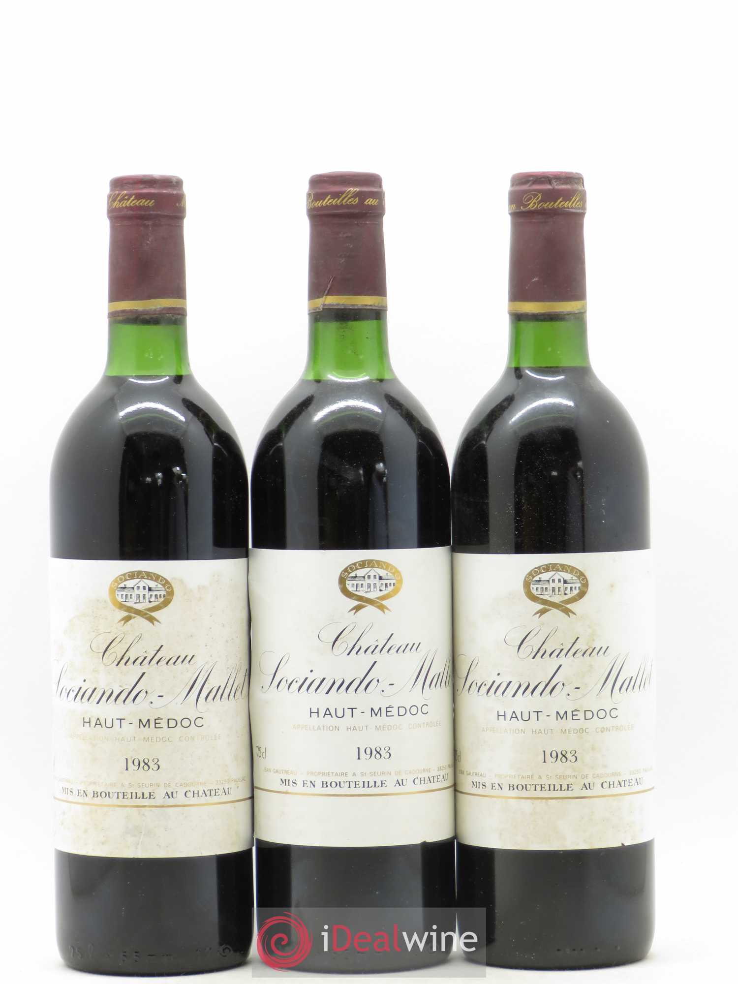 Château Sociando Mallet 1983 - Lot de 6 bouteilles - 2