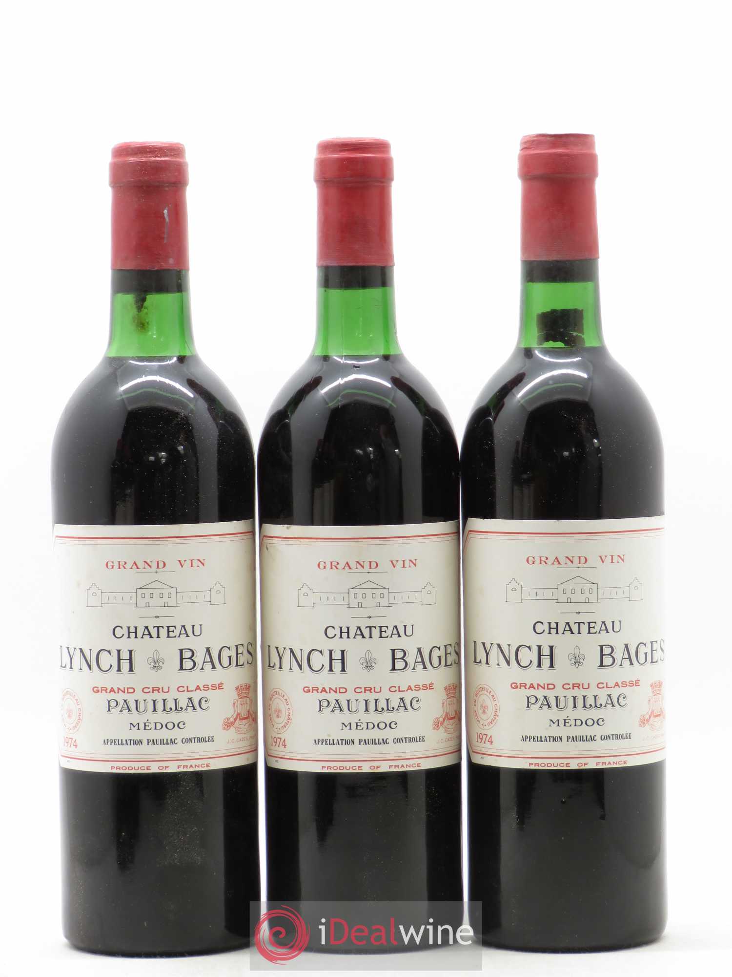Château Lynch Bages 5ème Grand Cru Classé 1974 - Lot de 6 bouteilles - 1