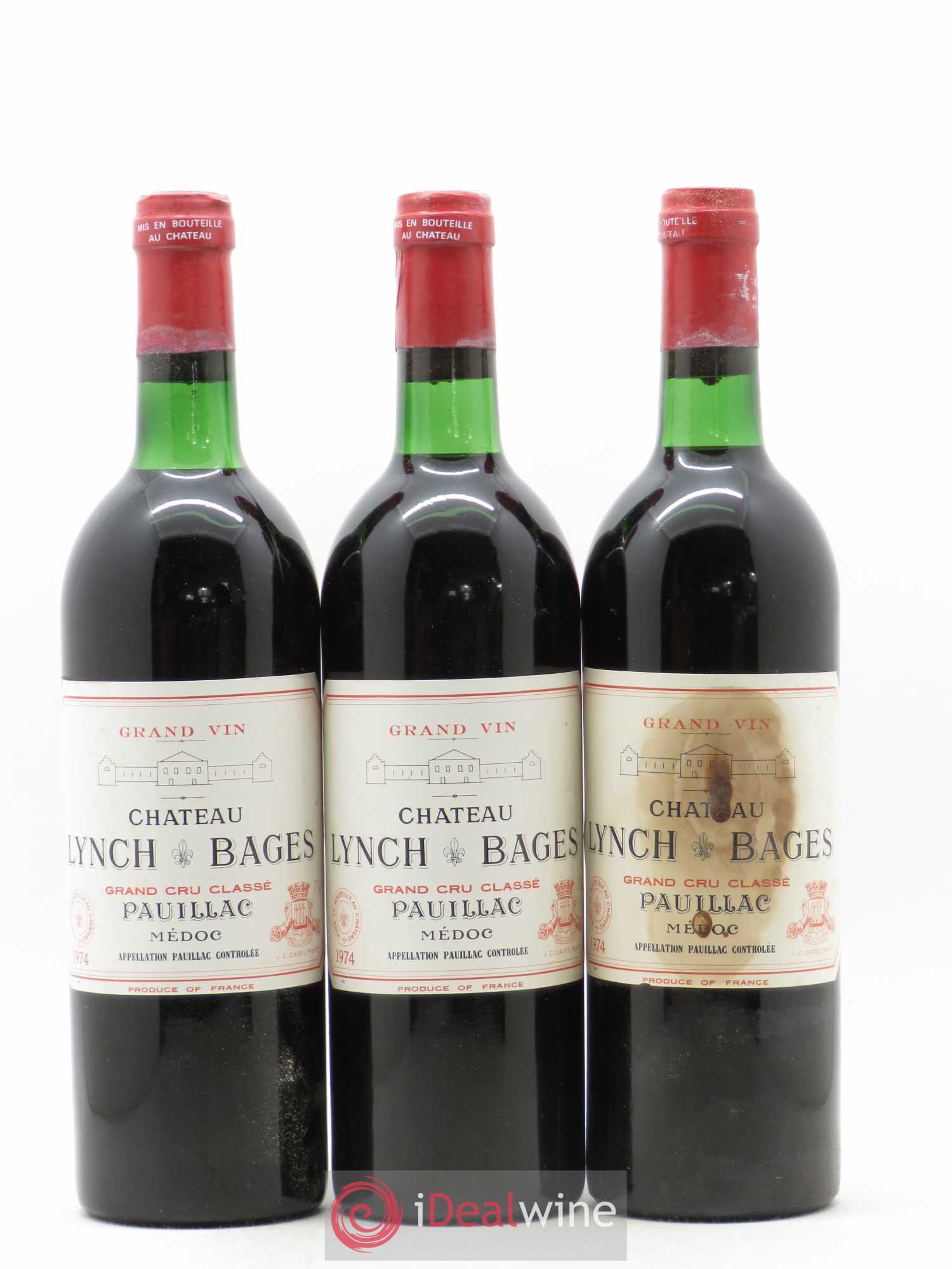 Château Lynch Bages 5ème Grand Cru Classé 1974 - Lot de 6 bouteilles - 2