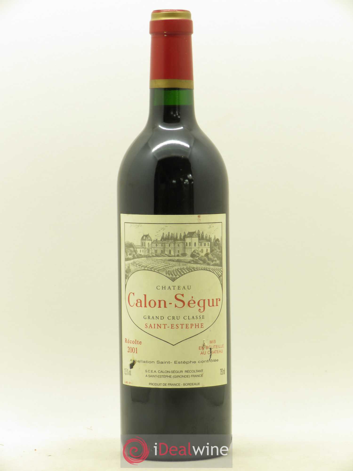 Château Calon Ségur 3ème Grand Cru Classé 2001 - Lot de 1 bouteille - 0