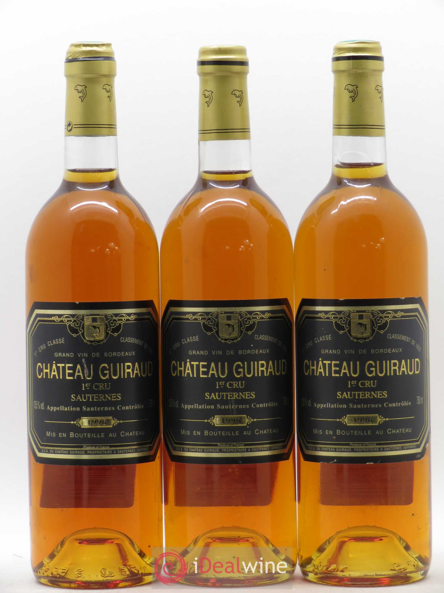 Château Guiraud 1er Grand Cru Classé 1996 - Lotto di 3 bottiglie - 0