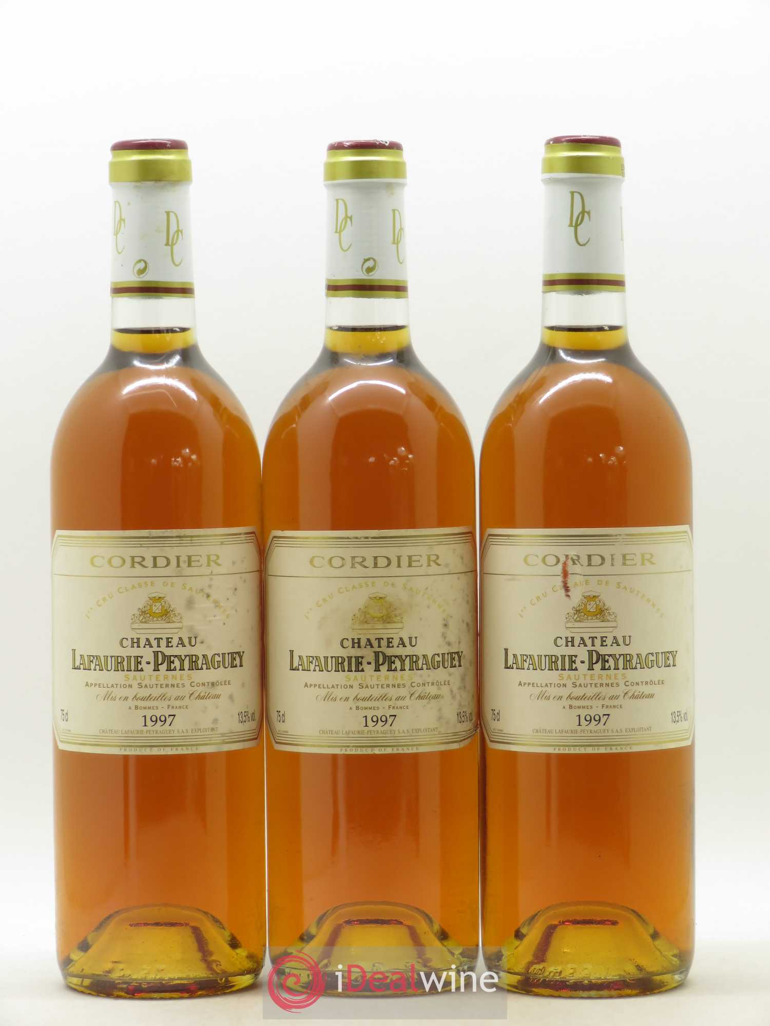 Château Lafaurie-Peyraguey 1er Grand Cru Classé 1997 - Lot de 3 bouteilles - 0