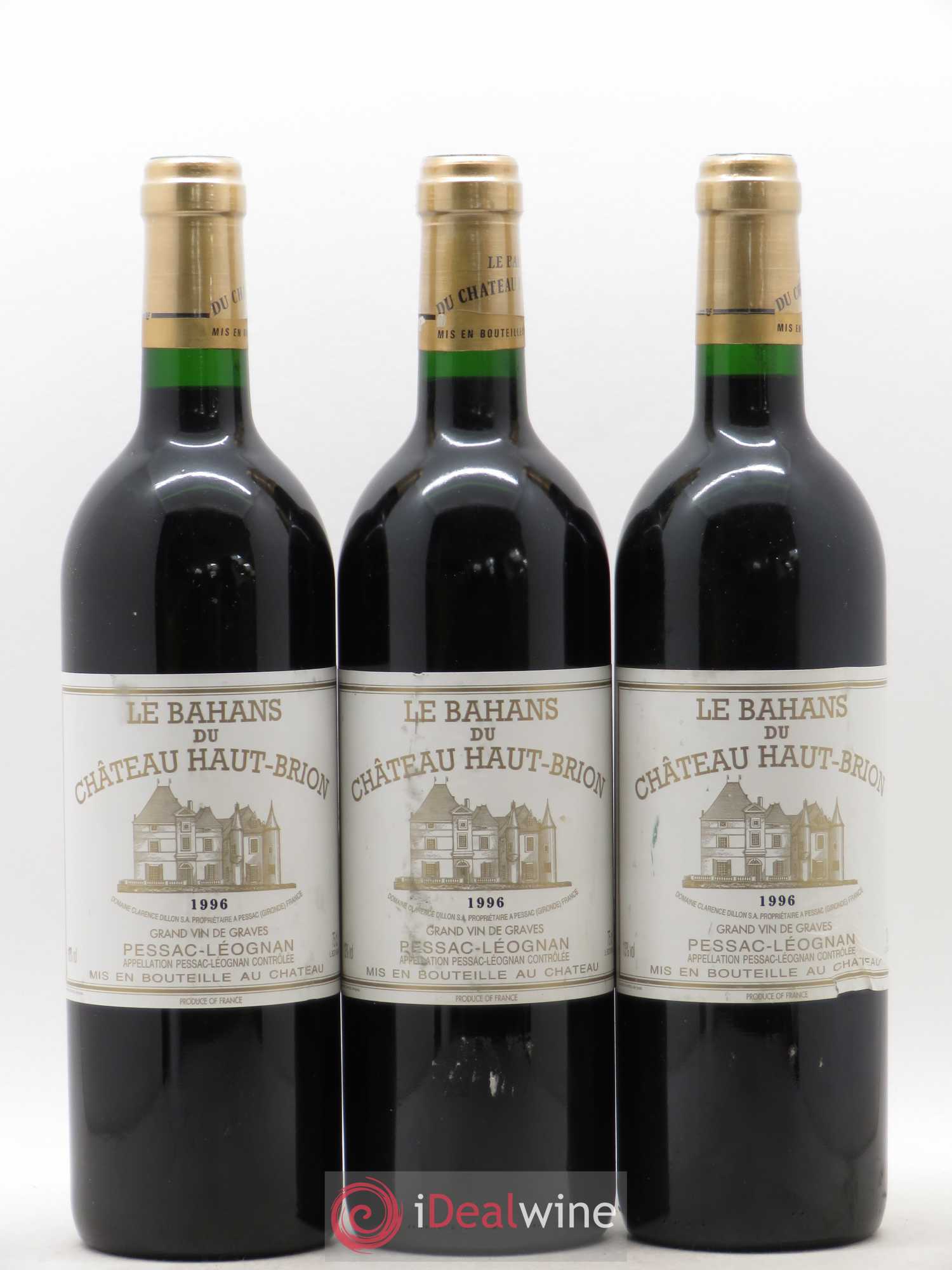 Clarence (Bahans) de Haut-Brion Second Vin 1996 - Lot de 3 bouteilles - 0