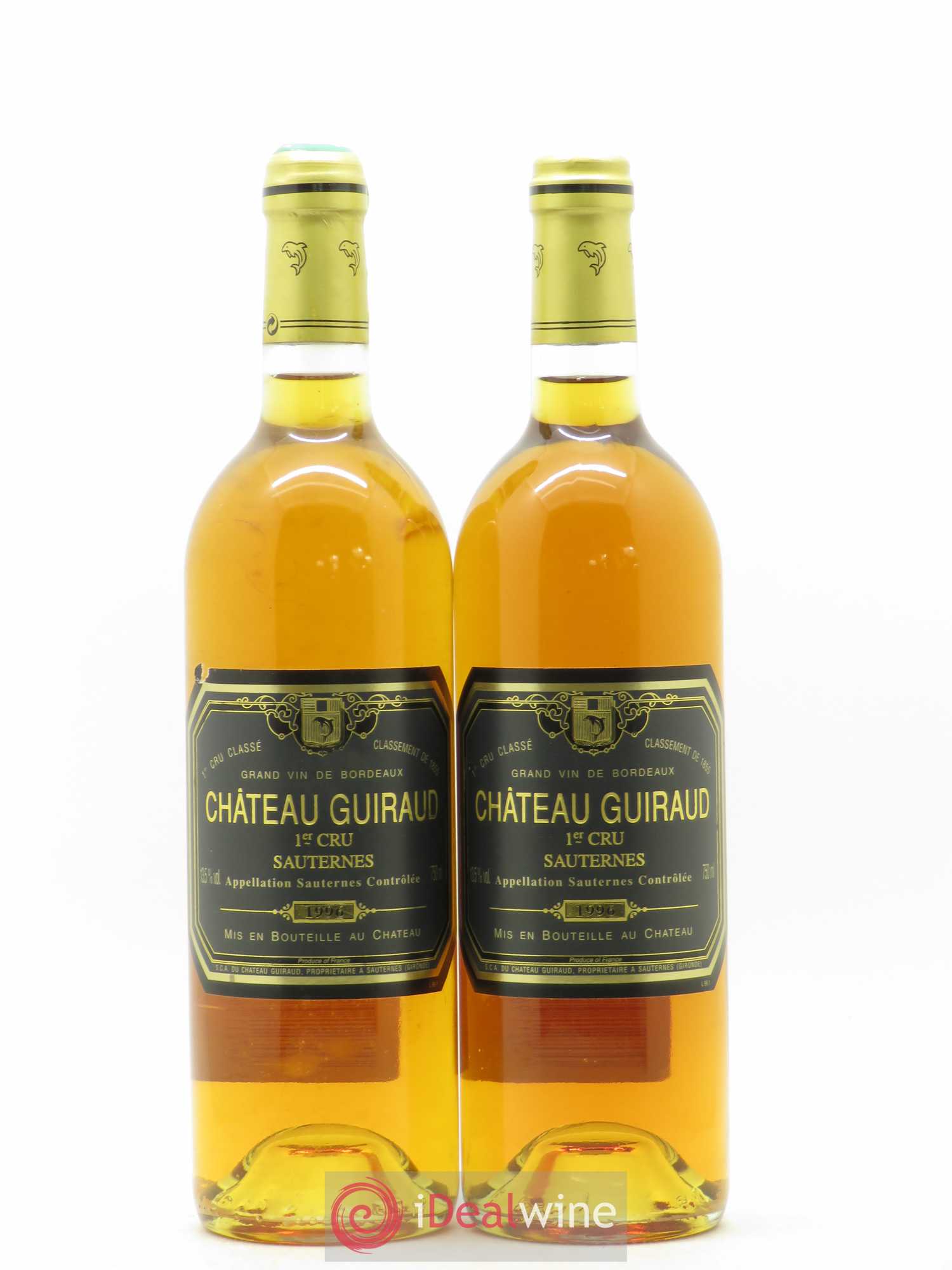 Château Guiraud 1er Grand Cru Classé 1996 - Lotto di 2 bottiglie - 0