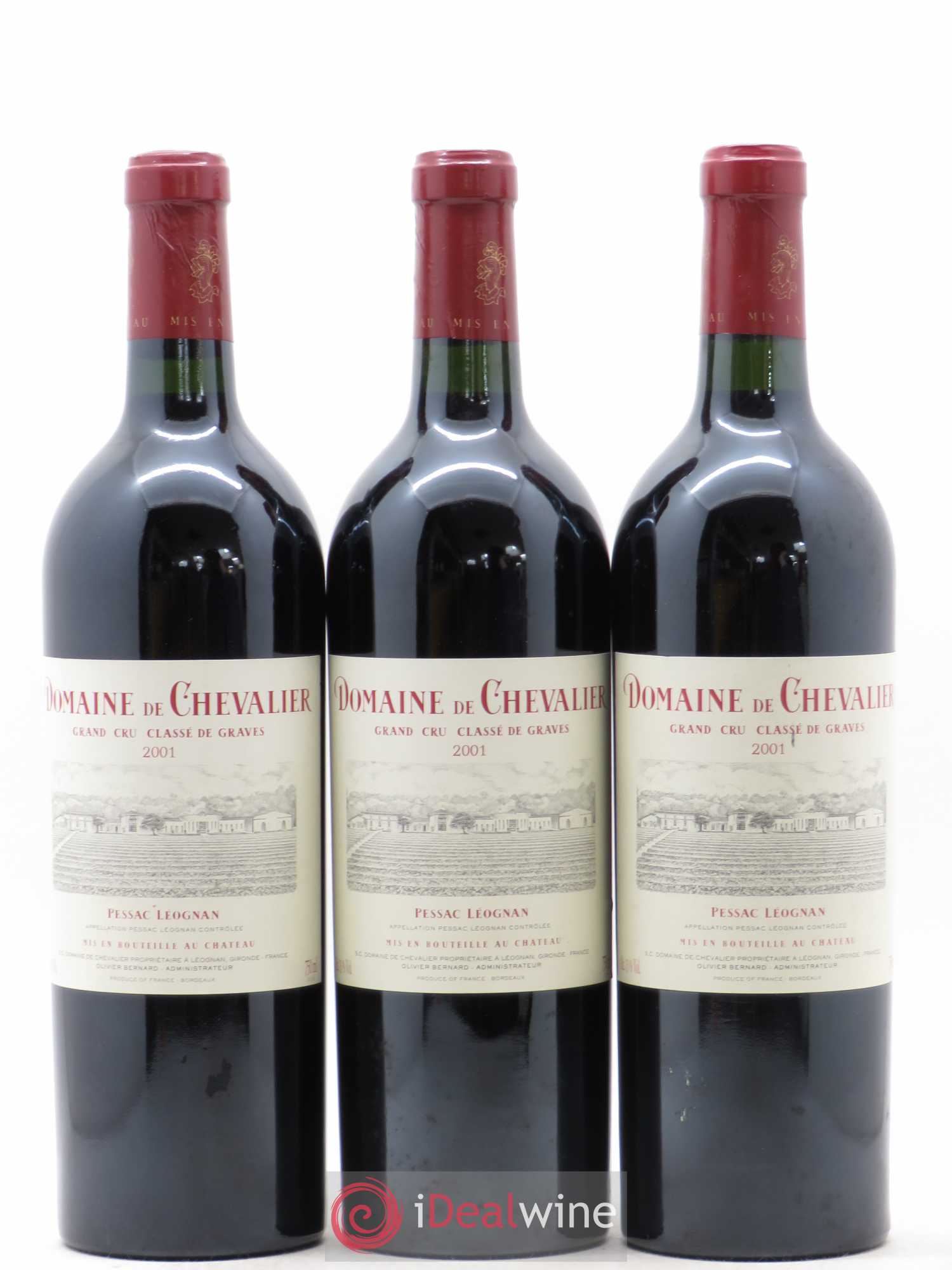 Domaine de Chevalier Cru Classé de Graves 2001 - Lotto di 3 bottiglie - 0