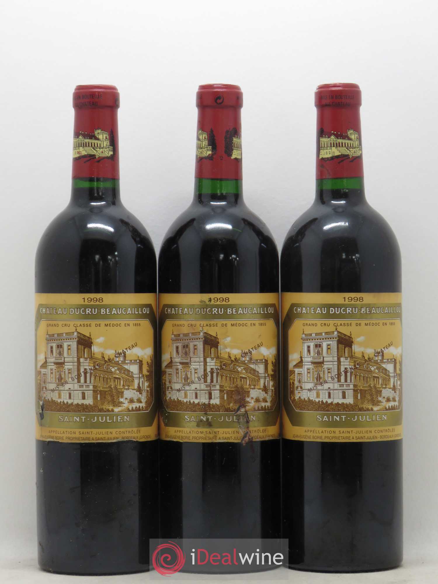 Château Ducru Beaucaillou 2ème Grand Cru Classé 1998 - Lot de 3 bouteilles - 0