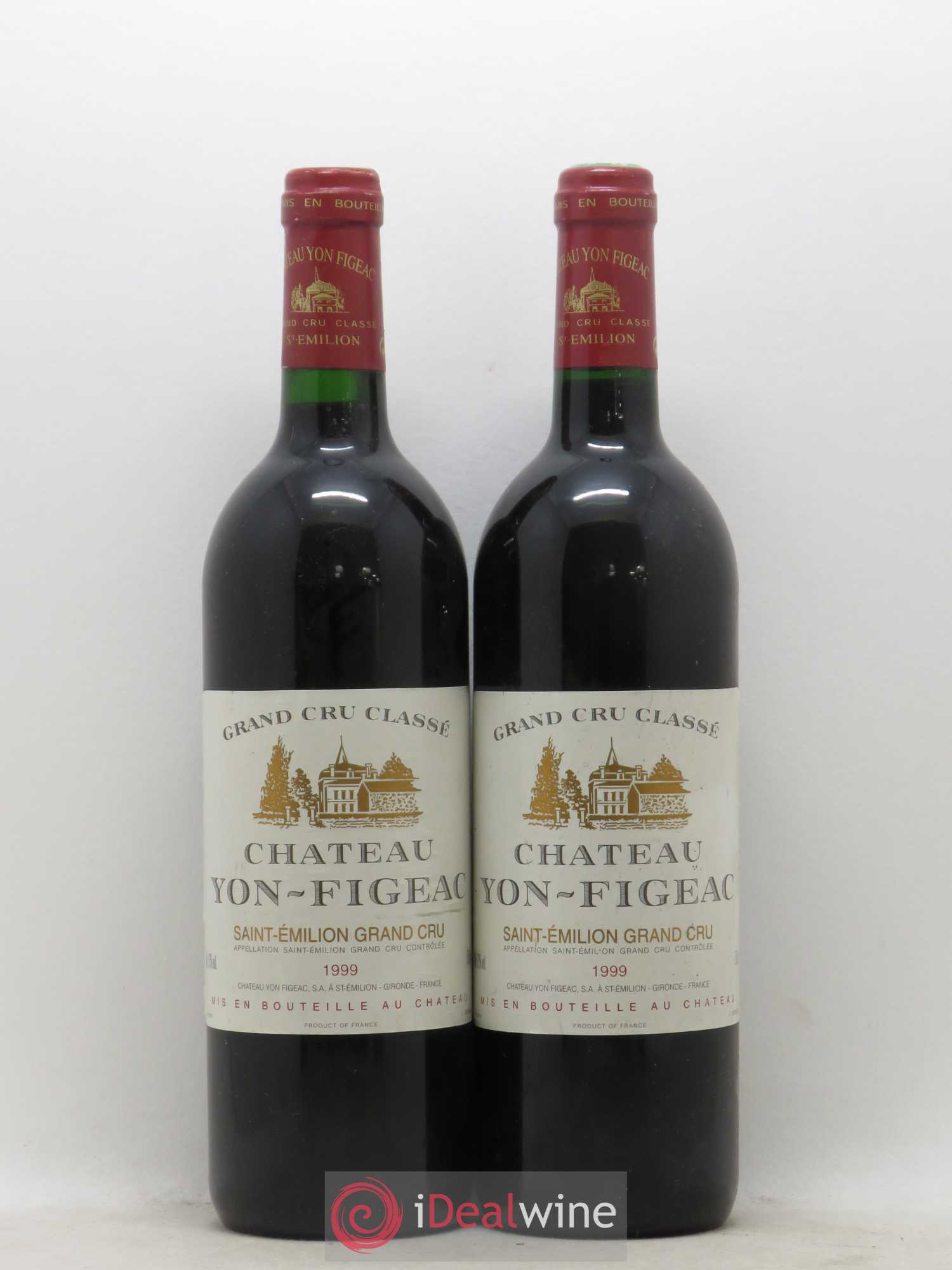 Château Yon Figeac Grand Cru Classé 1999 - Lot de 2 bouteilles - 0