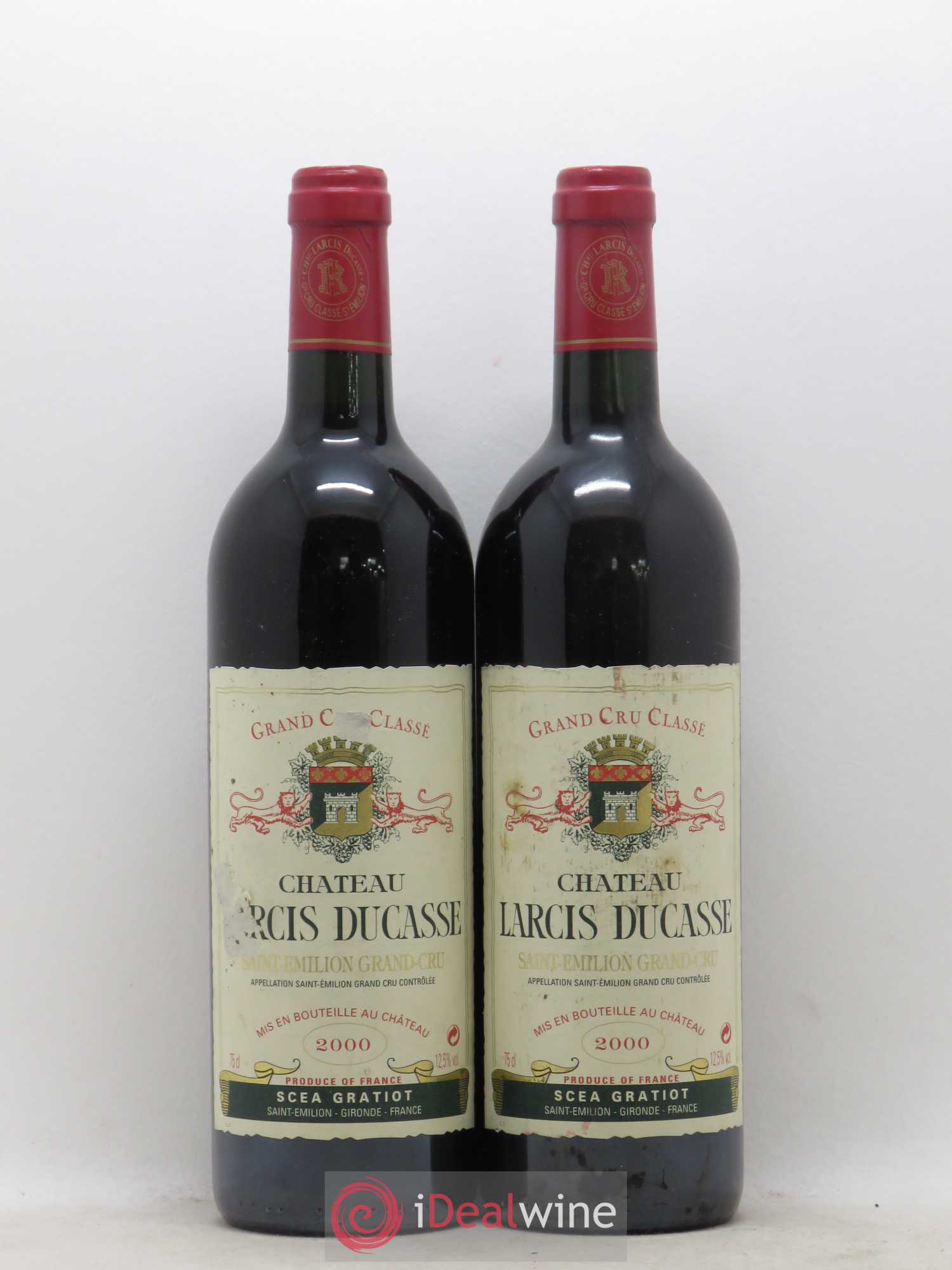 Château Larcis Ducasse 1er Grand Cru Classé B 2000 - Lot de 2 bouteilles - 0
