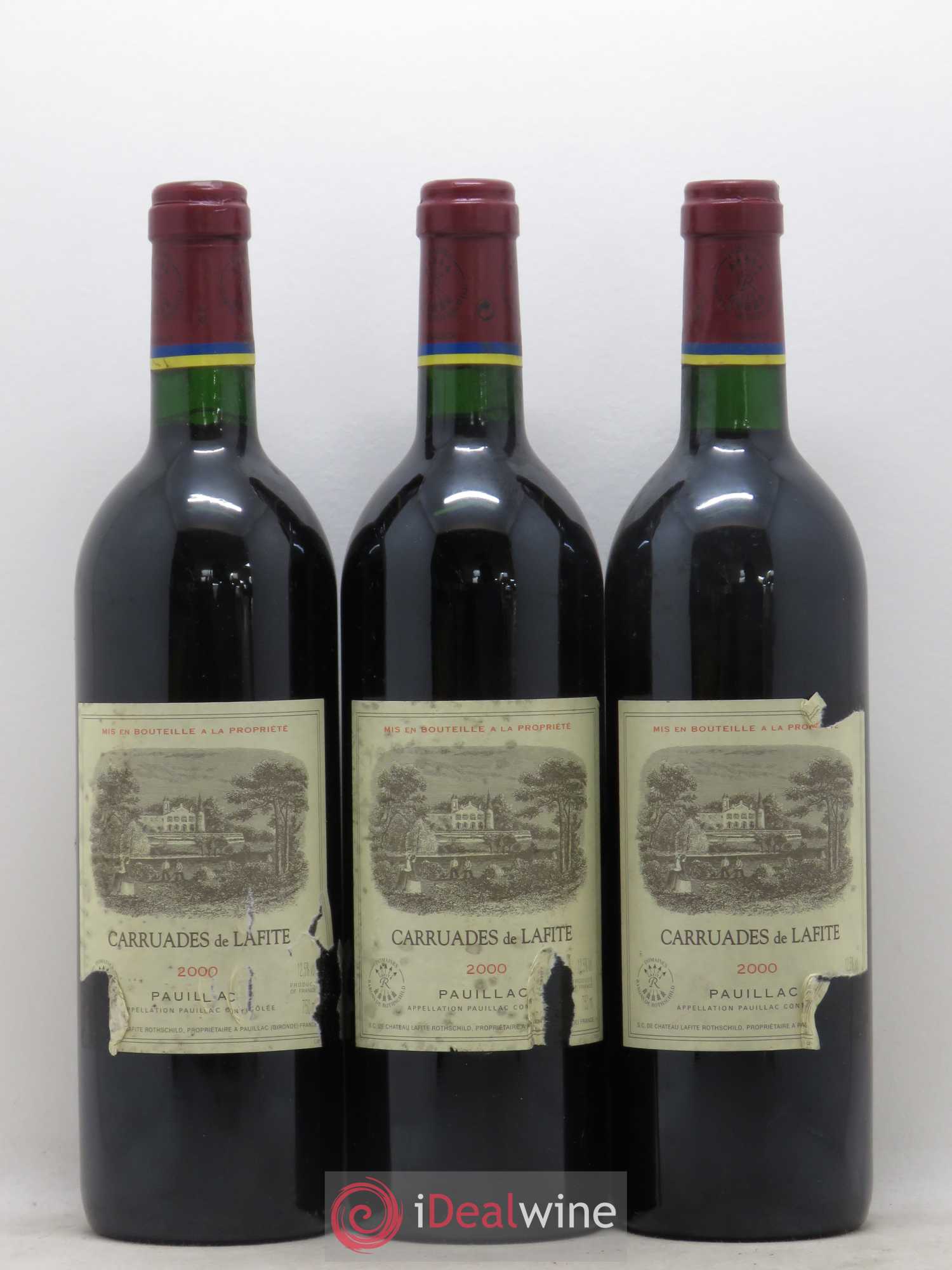 Carruades de Lafite Rothschild Second Vin 2000 - Lot de 3 bouteilles - 0