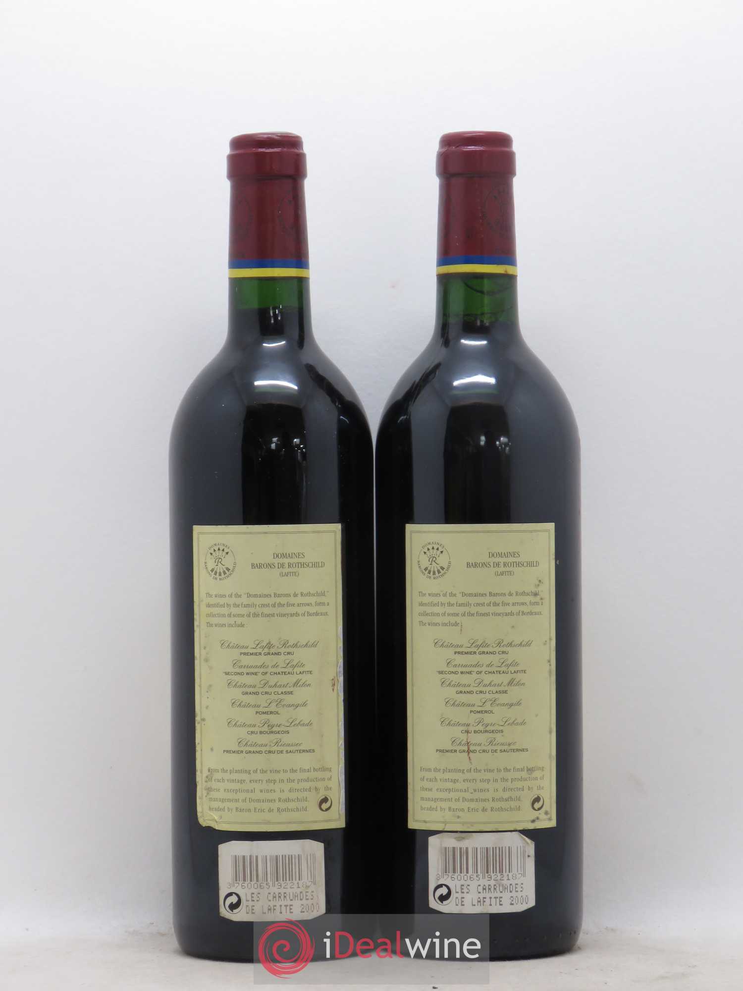 Carruades de Lafite Rothschild Second Vin 2000 - Lot de 2 bouteilles - 1