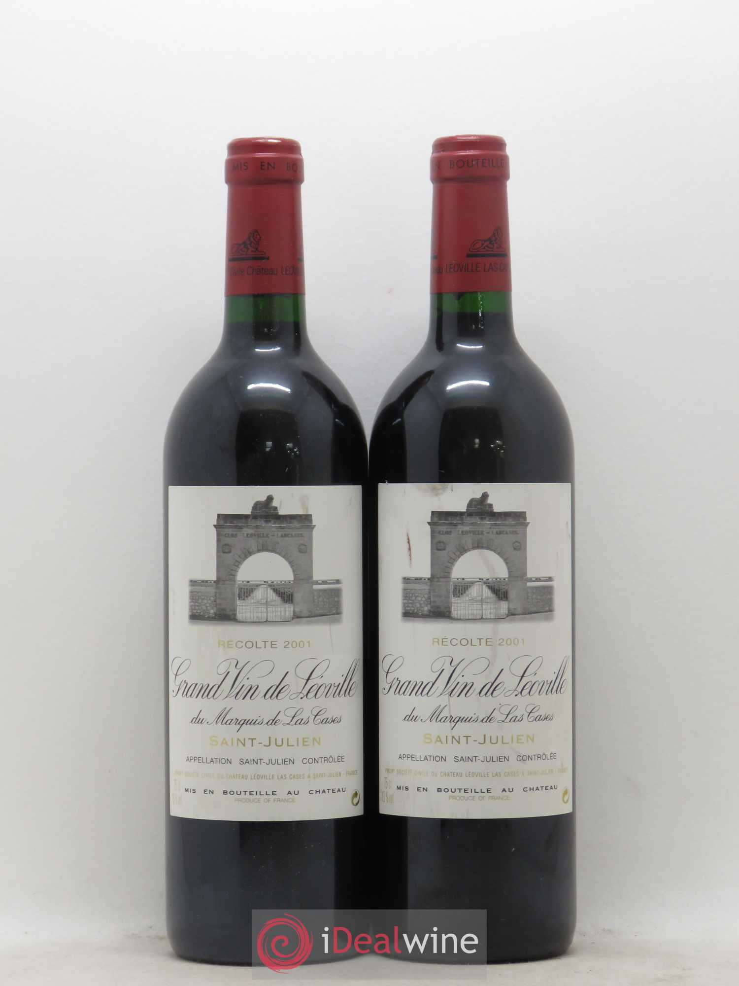 Château Léoville Las Cases 2ème Grand Cru Classé 2001 - Lot de 2 bouteilles - 0