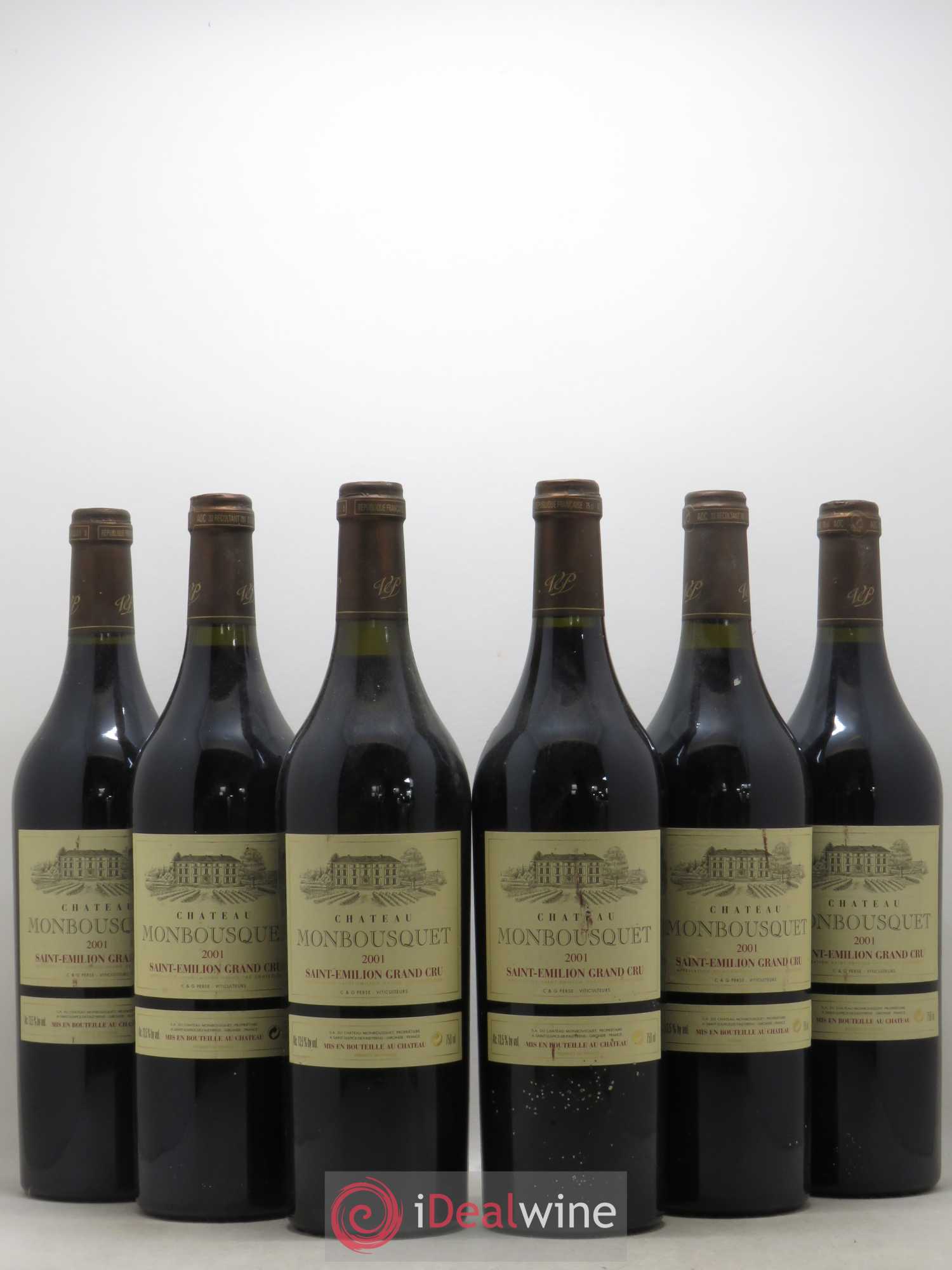 Château Monbousquet Grand Cru Classé 2001 - Lot de 6 bouteilles - 0