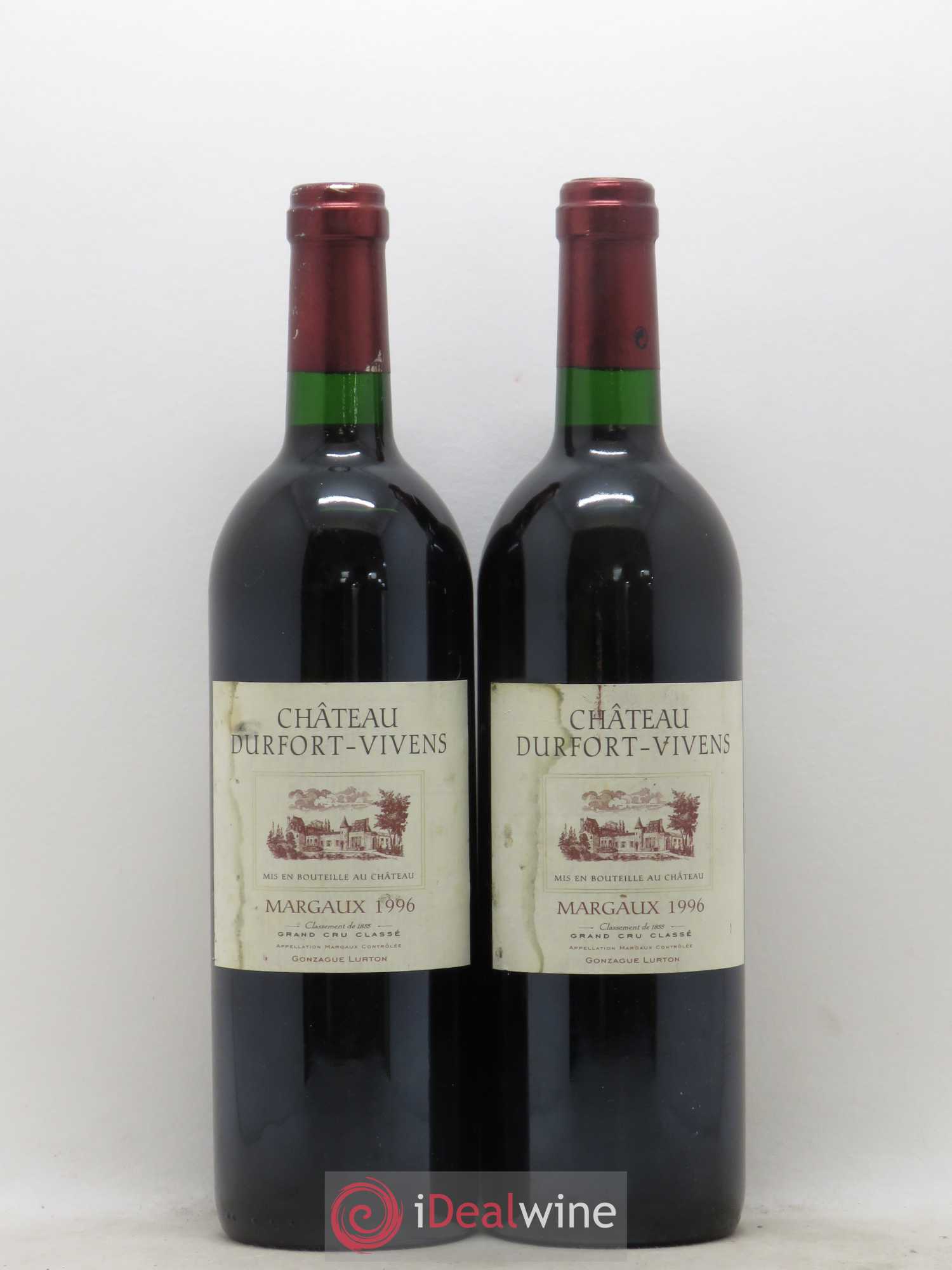 Château Durfort Vivens 2ème Grand Cru Classé 1996 - Lot de 2 bouteilles - 0