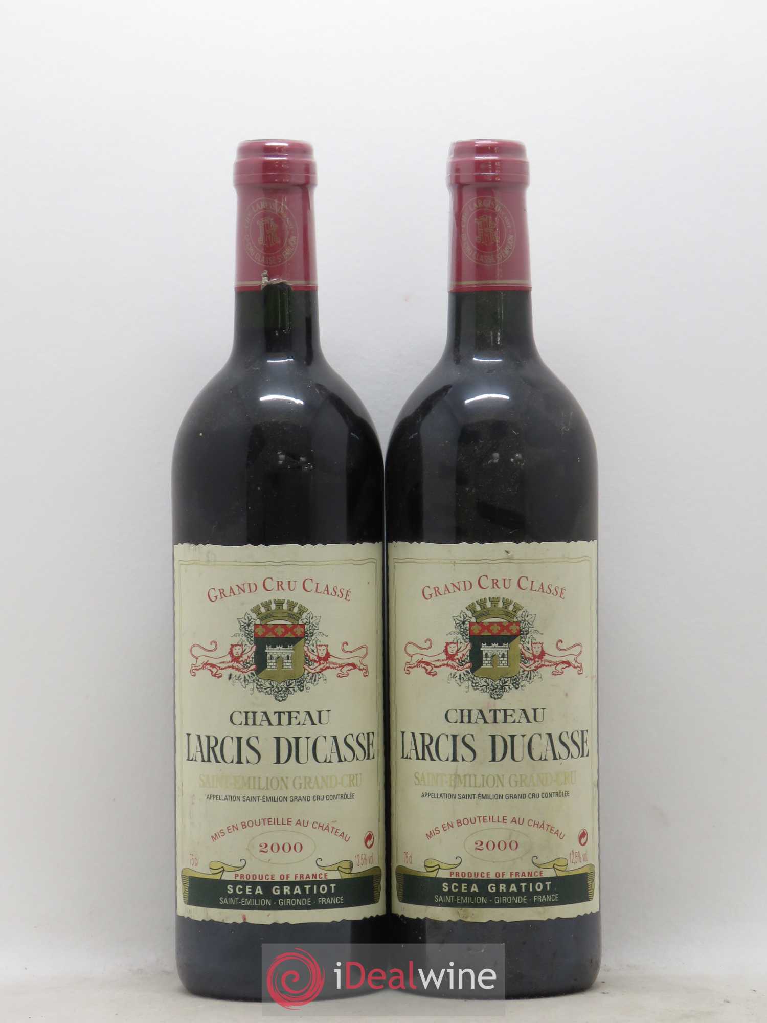 Château Larcis Ducasse 1er Grand Cru Classé B 2000 - Lot de 2 bouteilles - 0