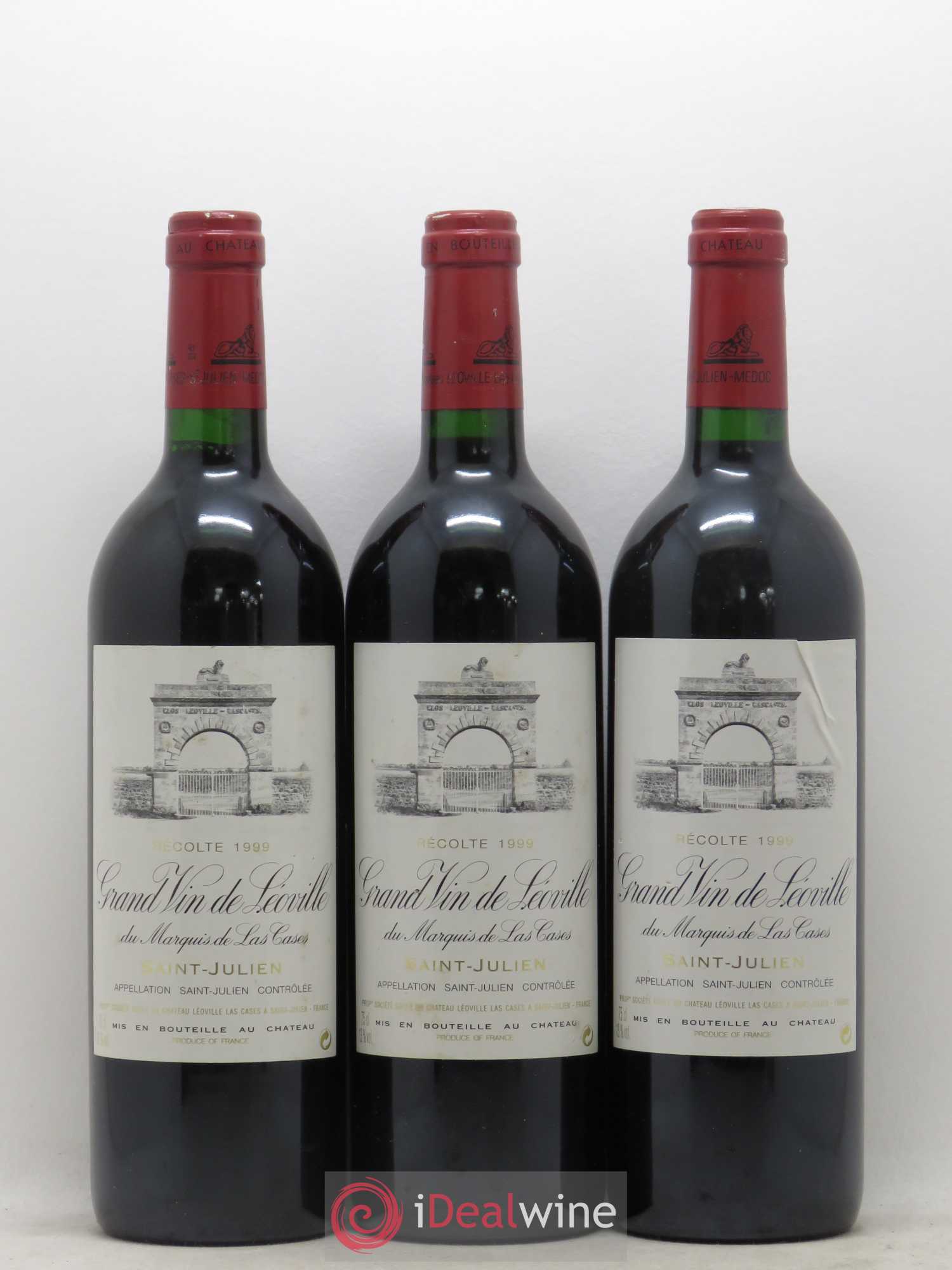 Château Léoville Las Cases 2ème Grand Cru Classé 1999 - Lot de 3 bouteilles - 0