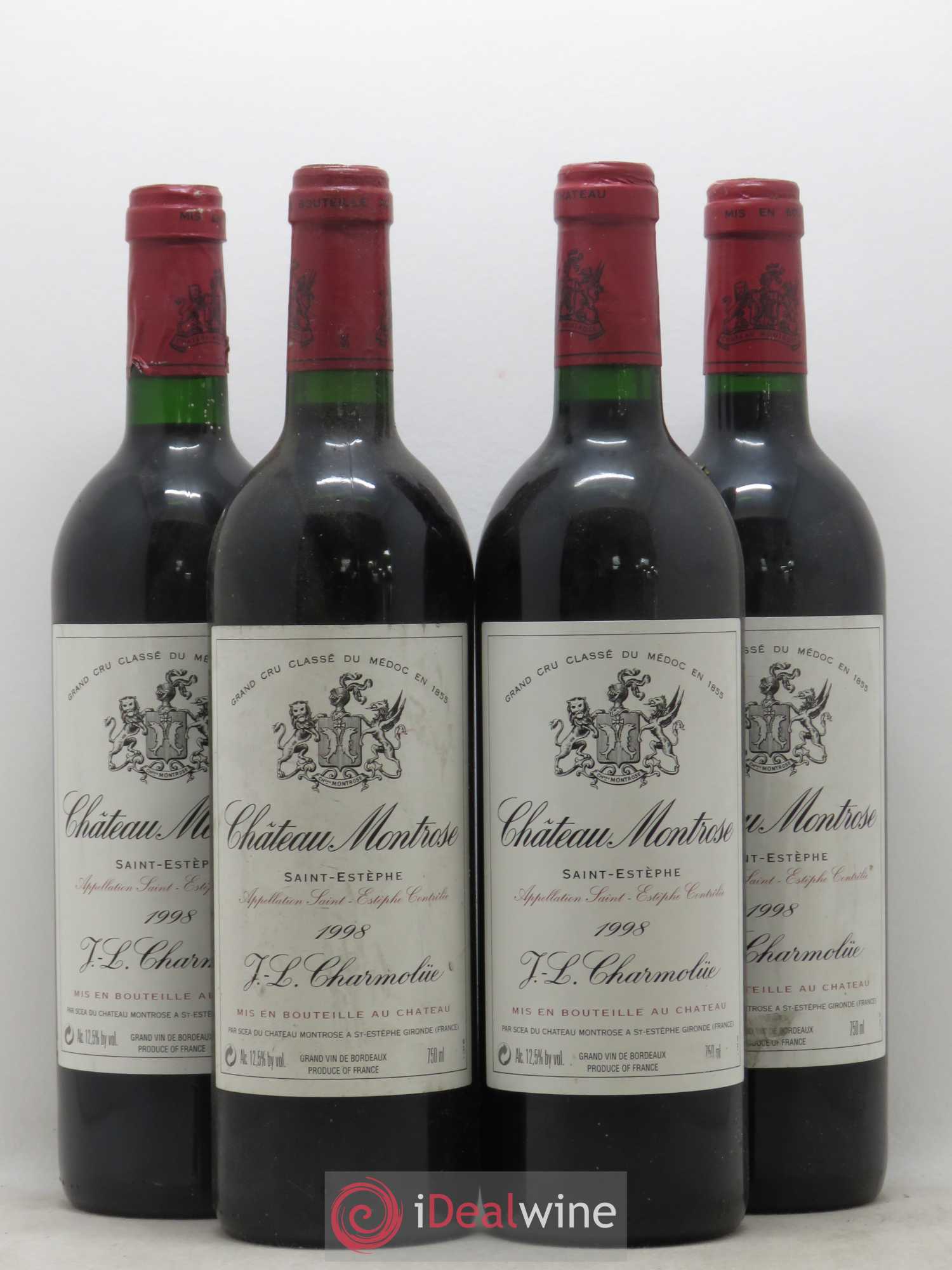 Château Montrose 2ème Grand Cru Classé 1998 - Lot de 4 bouteilles - 0