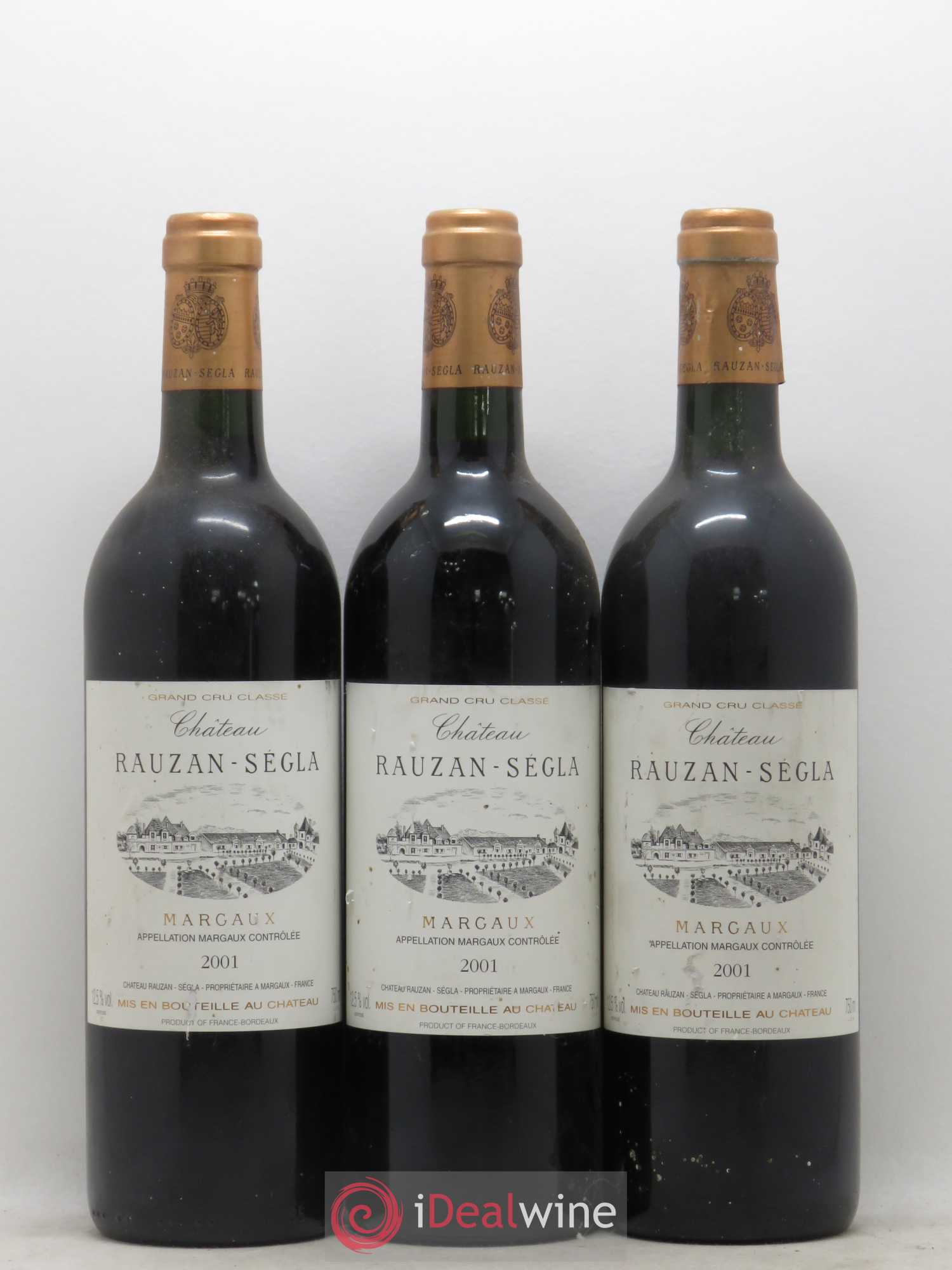 Château Rauzan Ségla Grand Cru Classé 2001 - Lot de 3 bouteilles - 0