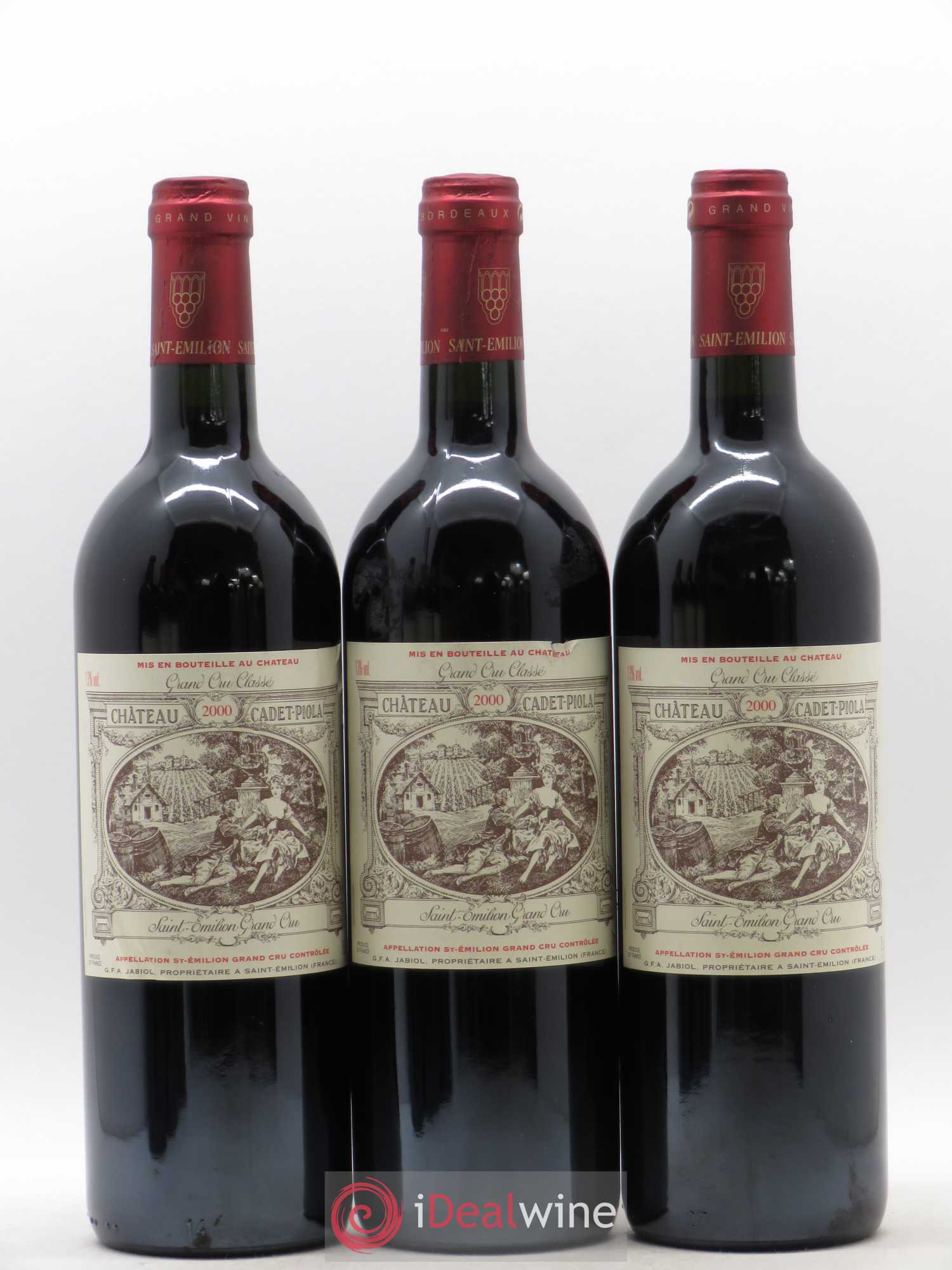 Château Cadet Piola Grand Cru Classé 2000 - Lot de 6 bouteilles - 1
