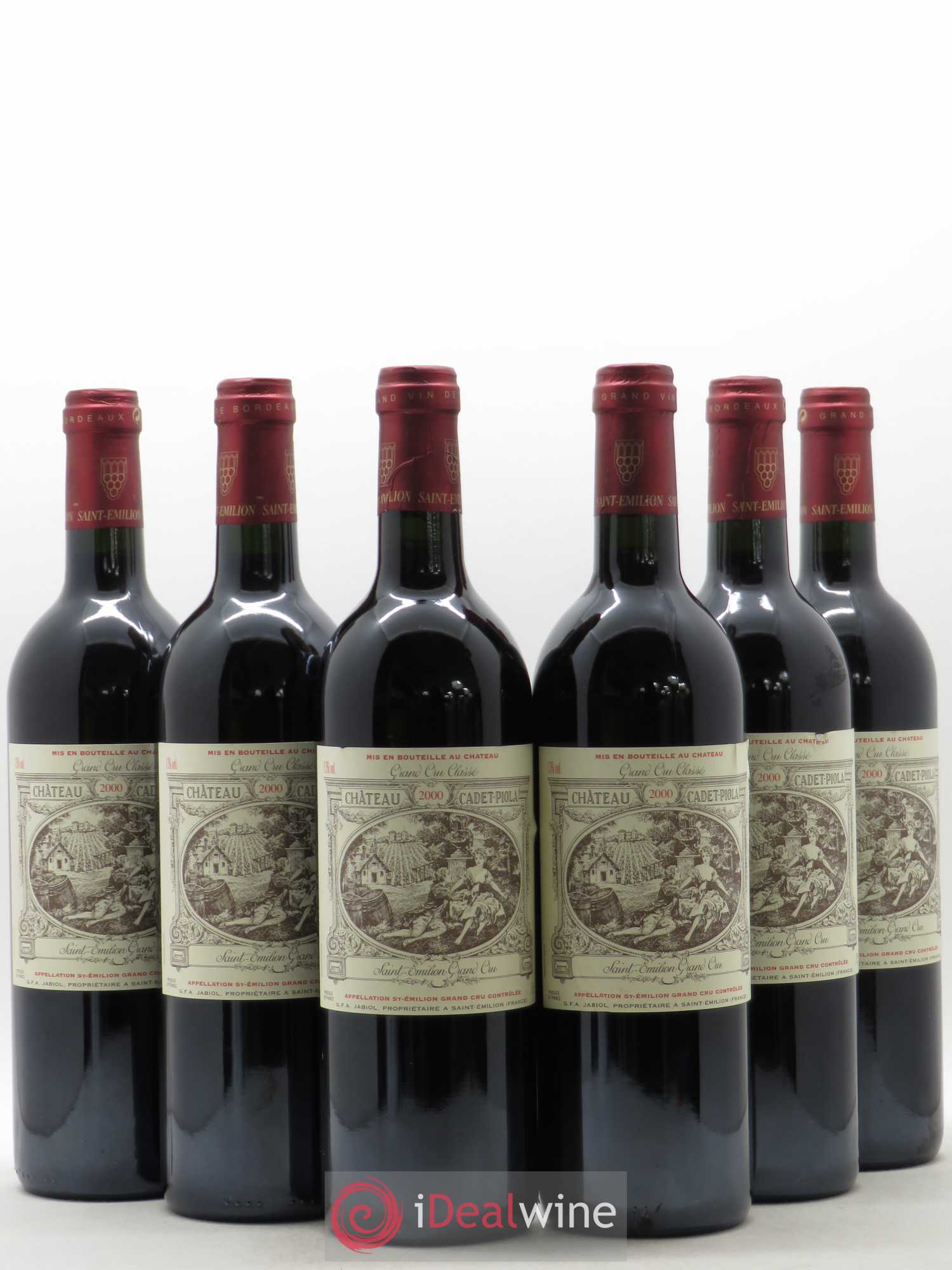 Château Cadet Piola Grand Cru Classé 2000 - Lot de 6 bouteilles - 0