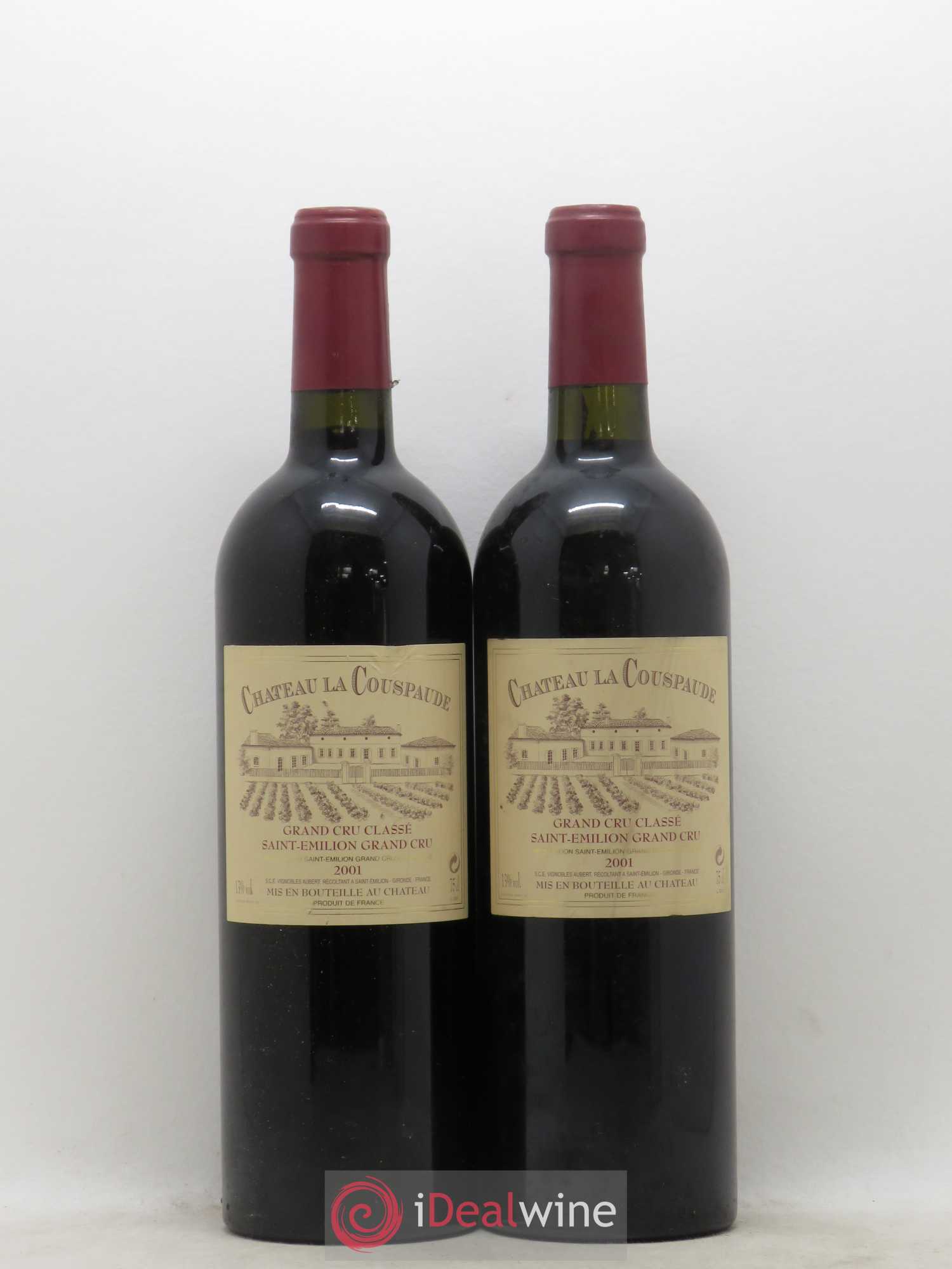 Château la Couspaude Grand Cru Classé 2001 - Lot de 2 bouteilles - 0