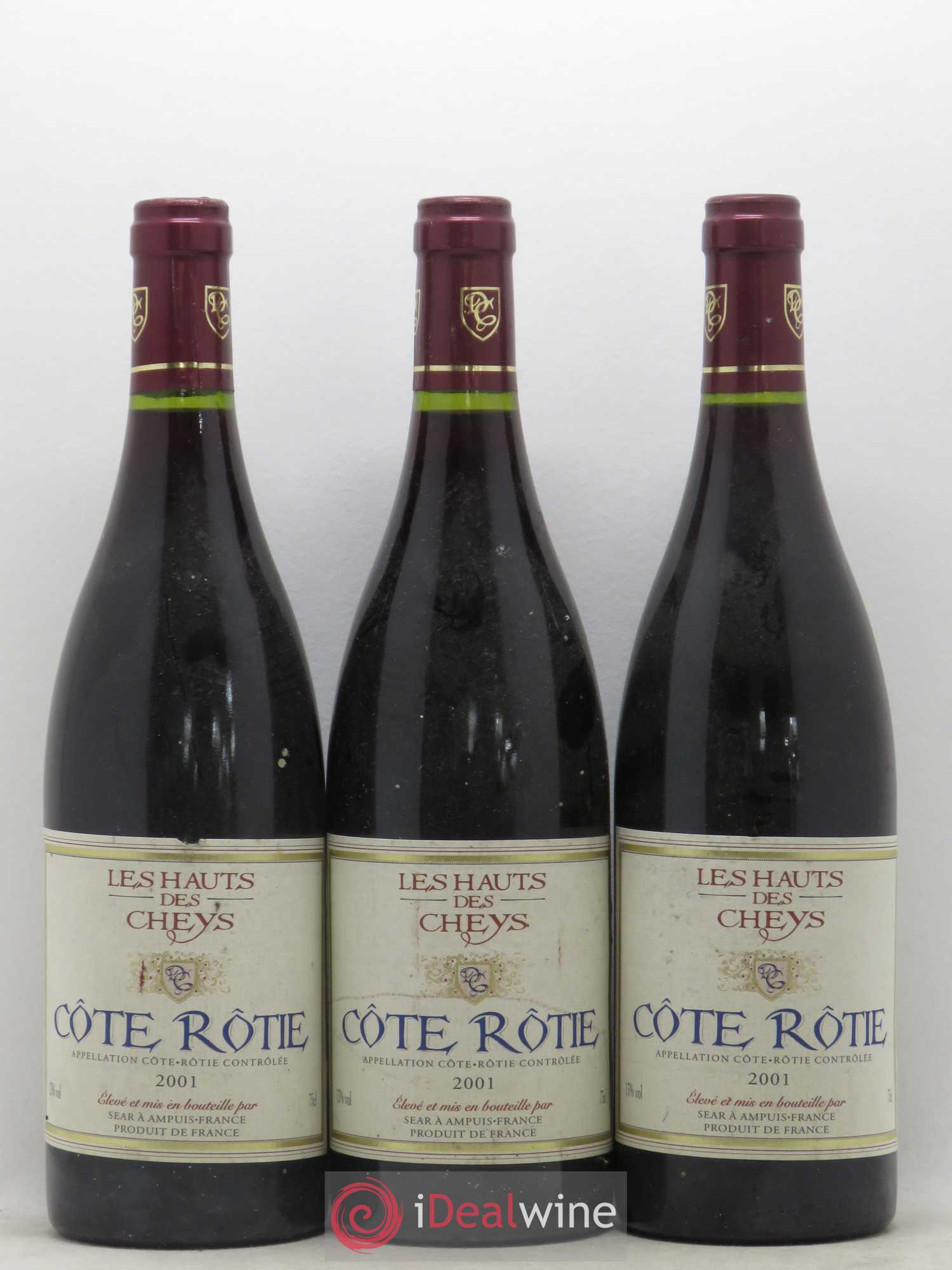 Côte-Rôtie Les Hauts des Cheys 2001 - Posten von 3 Flaschen - 0