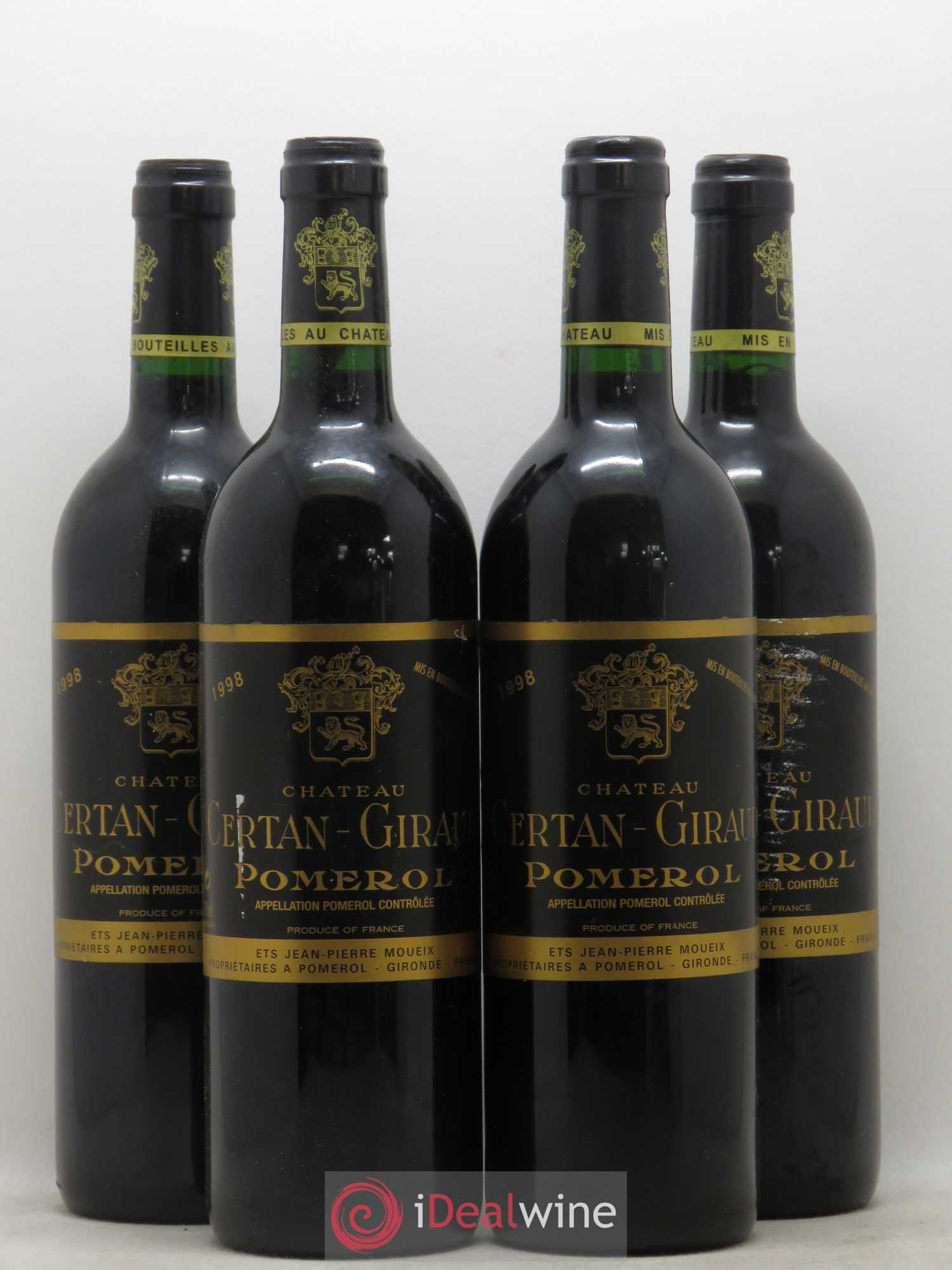 Château Certan Giraud 1998 - Lot de 4 bouteilles - 0