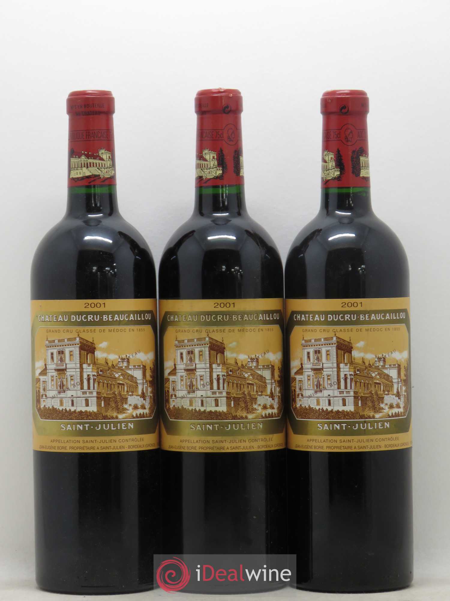 Château Ducru Beaucaillou 2ème Grand Cru Classé 2001 - Lot de 3 bouteilles - 0