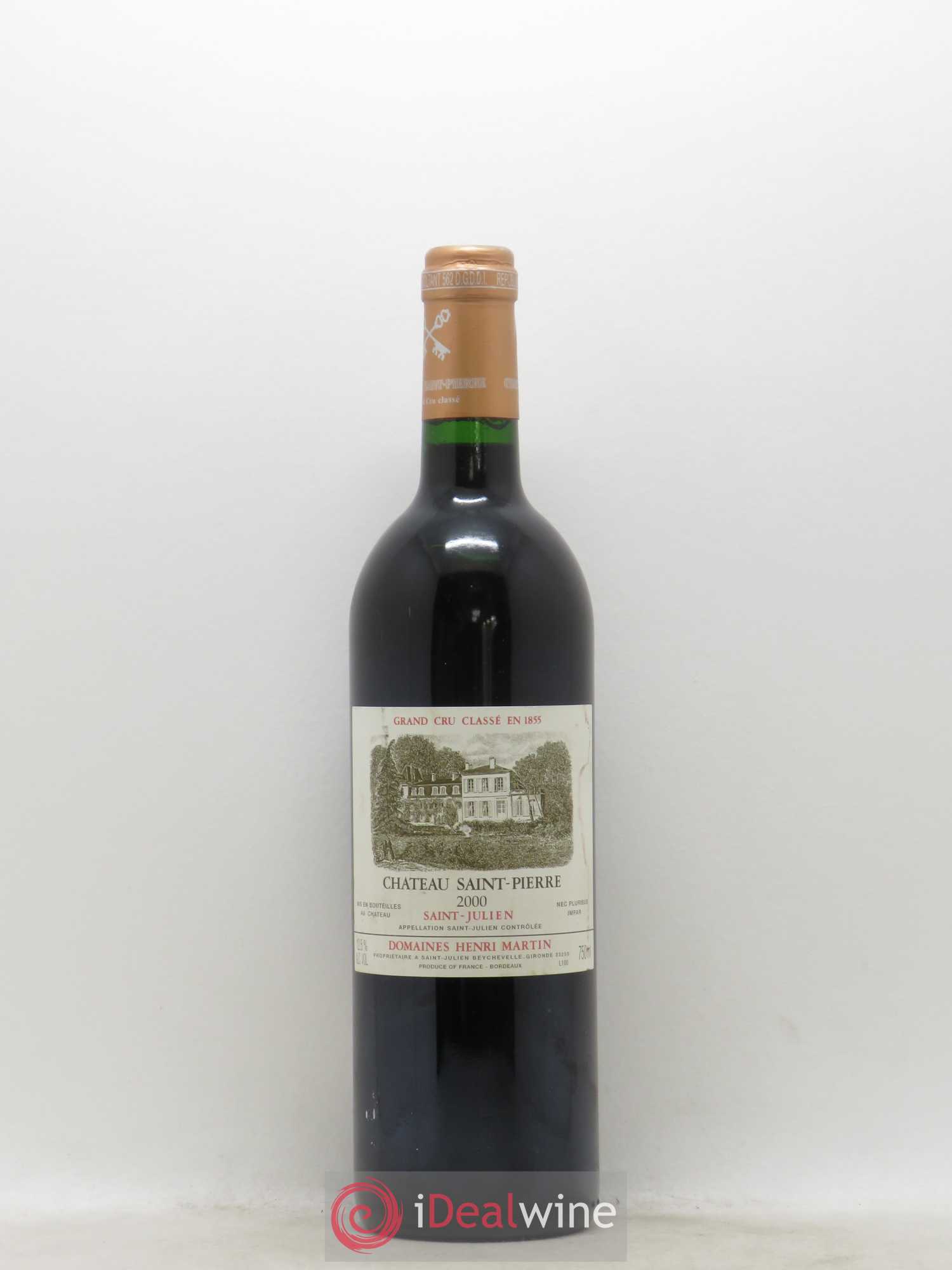 Château Saint-Pierre 4ème Grand Cru Classé 2000 - Lot de 1 bouteille - 0