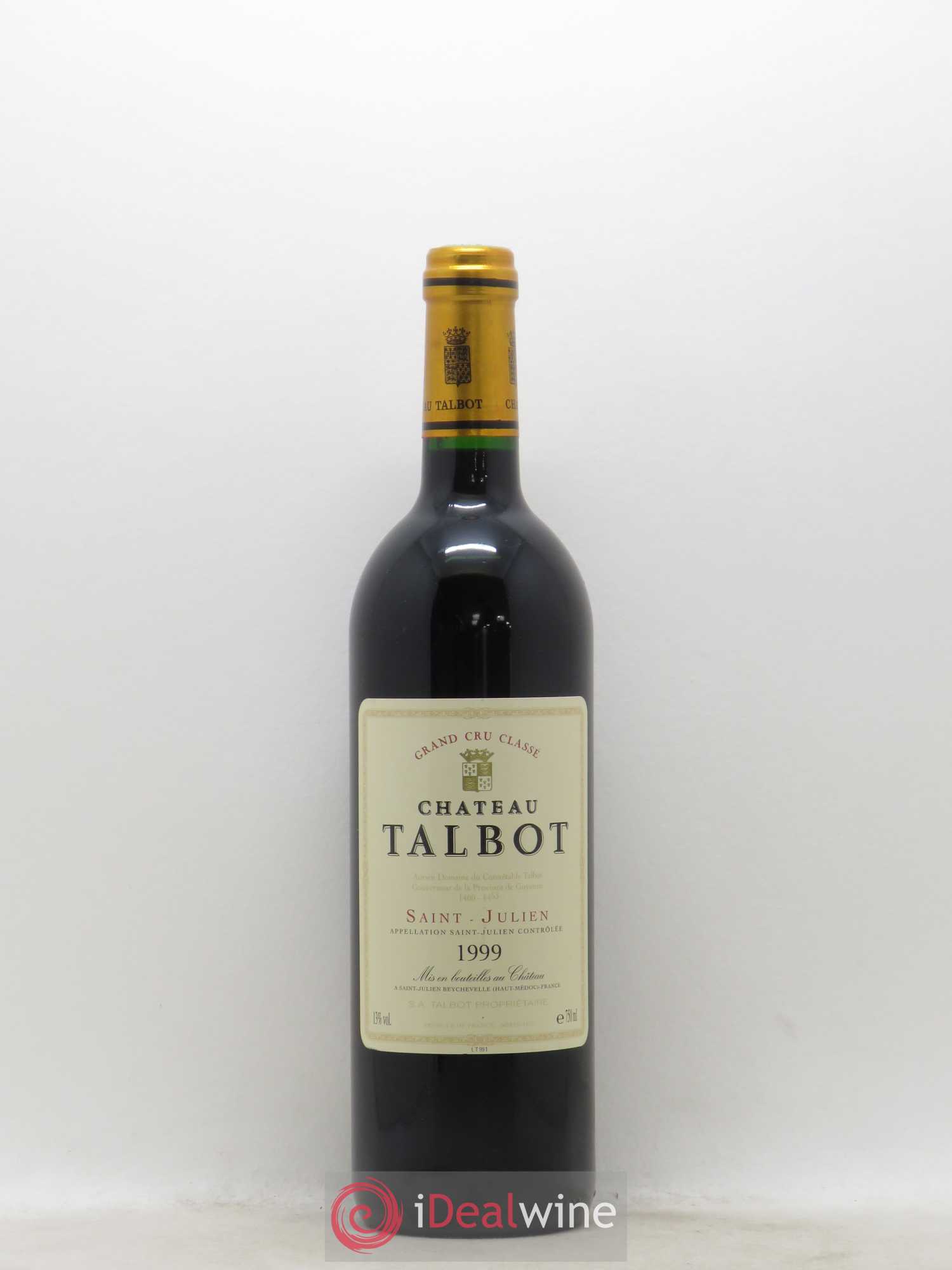 Château Talbot 4ème Grand Cru Classé 1999 - Lot de 1 bouteille - 0