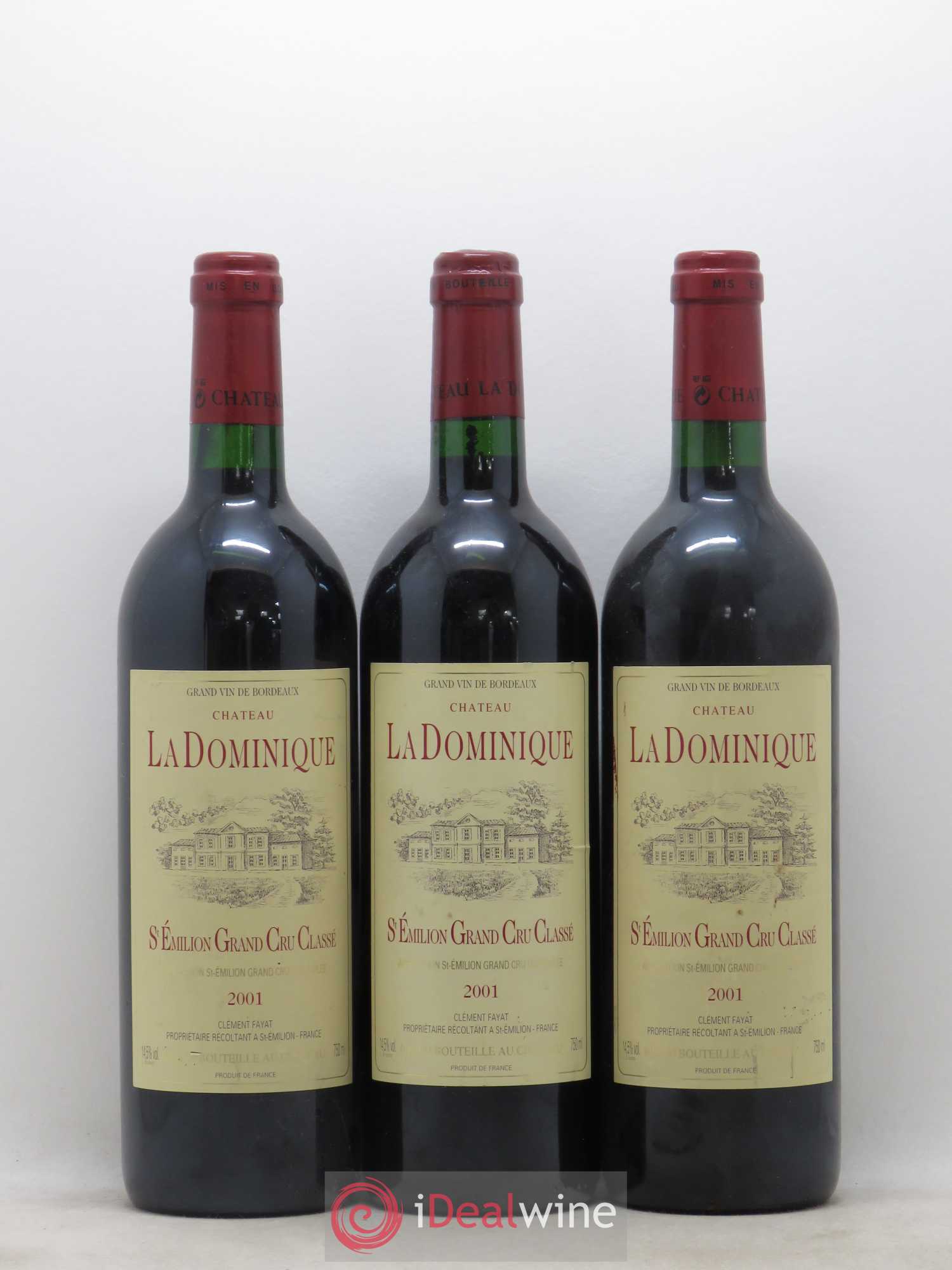 Château la Dominique Grand Cru Classé 2001 - Lot de 6 bouteilles - 1