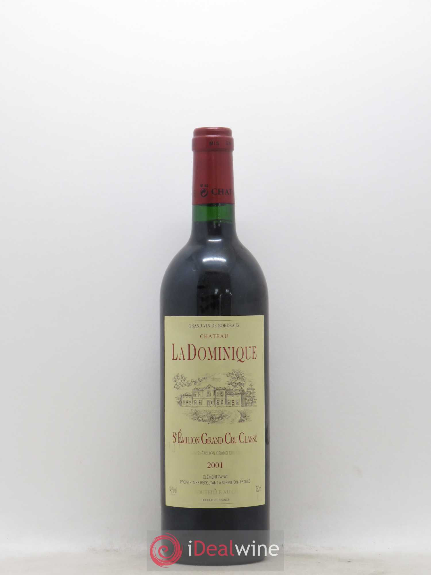 Château la Dominique Grand Cru Classé 2001 - Lot de 1 bouteille - 0