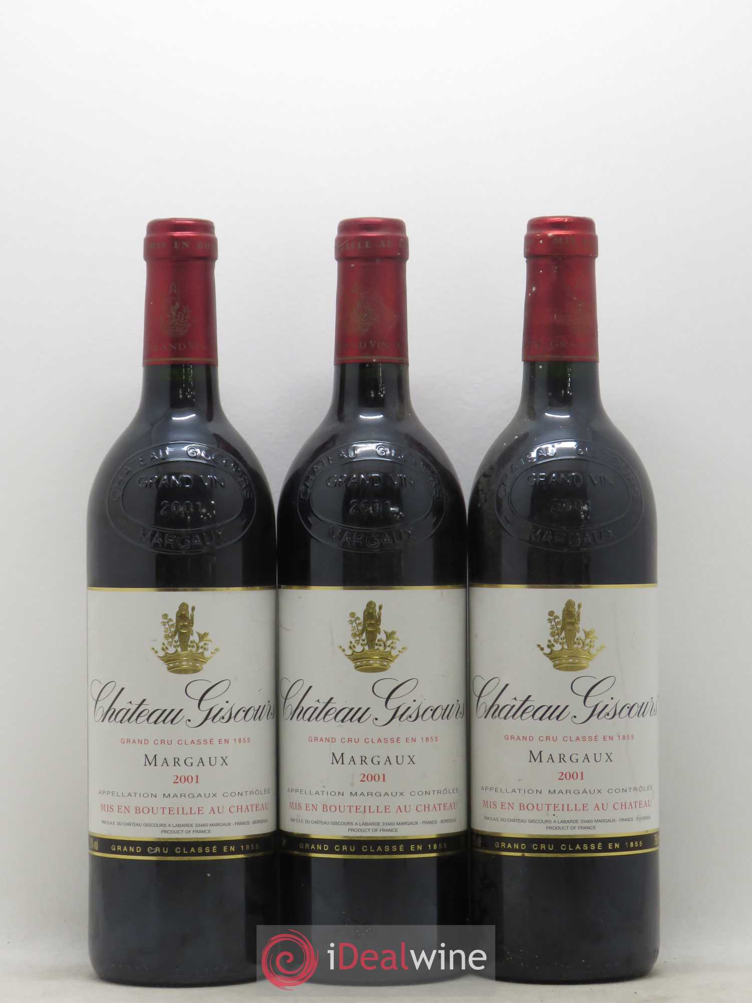 Château Giscours 3ème Grand Cru Classé 2001 - Lot de 3 bouteilles - 0