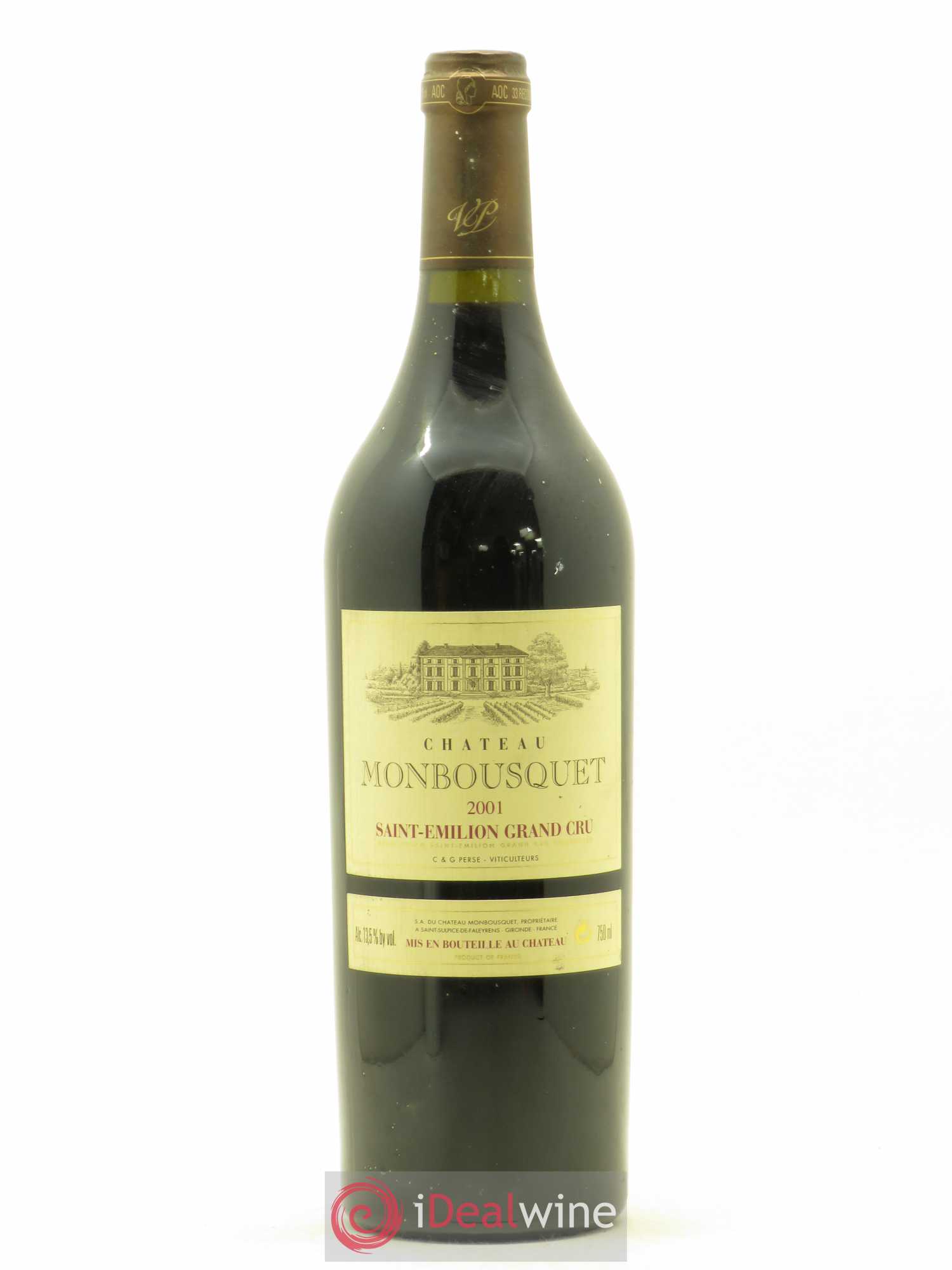 Château Monbousquet Grand Cru Classé 2001 - Lot de 1 bouteille - 0