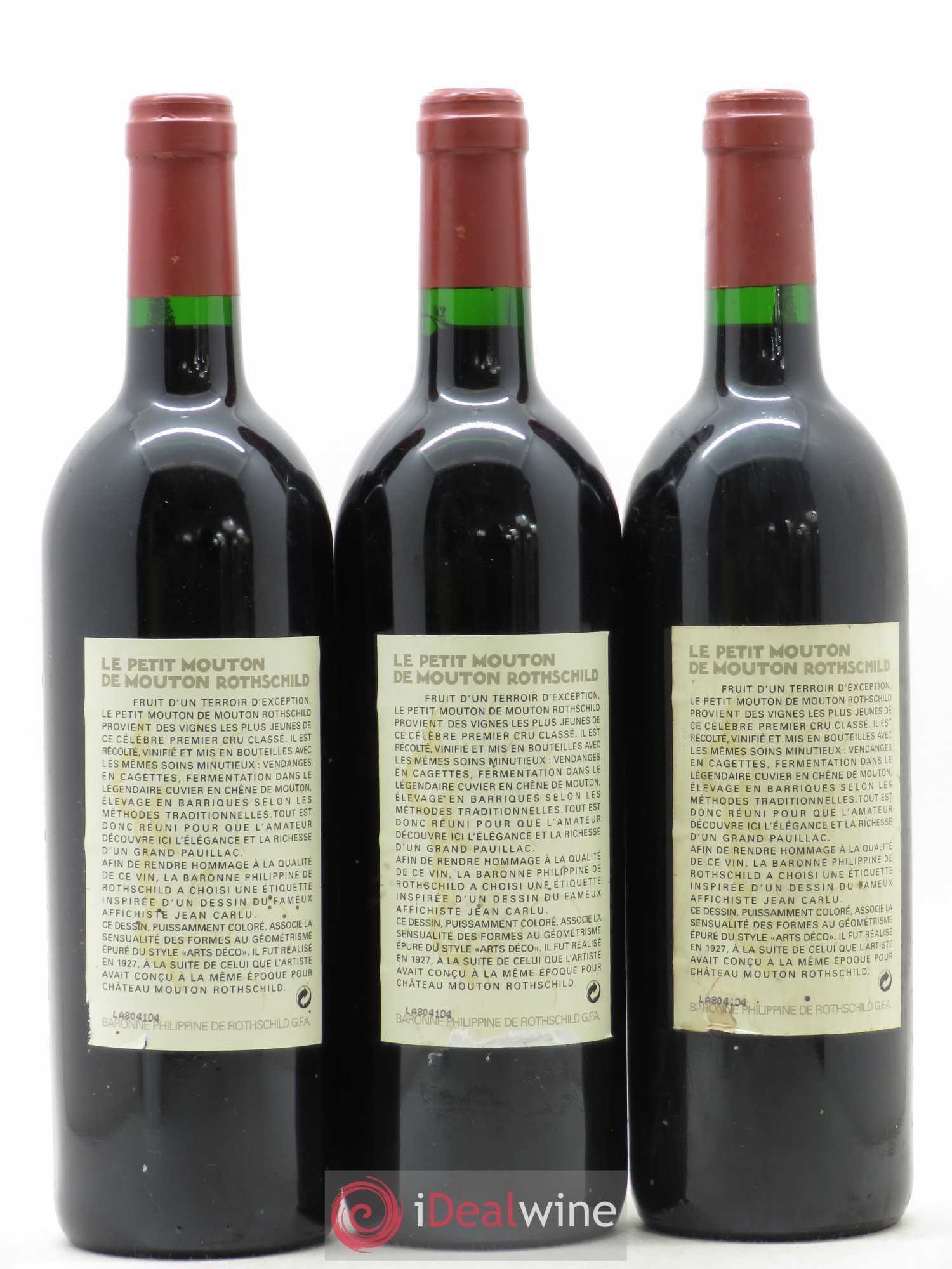 Petit Mouton Second Vin 1998 - Lot de 3 bouteilles - 1