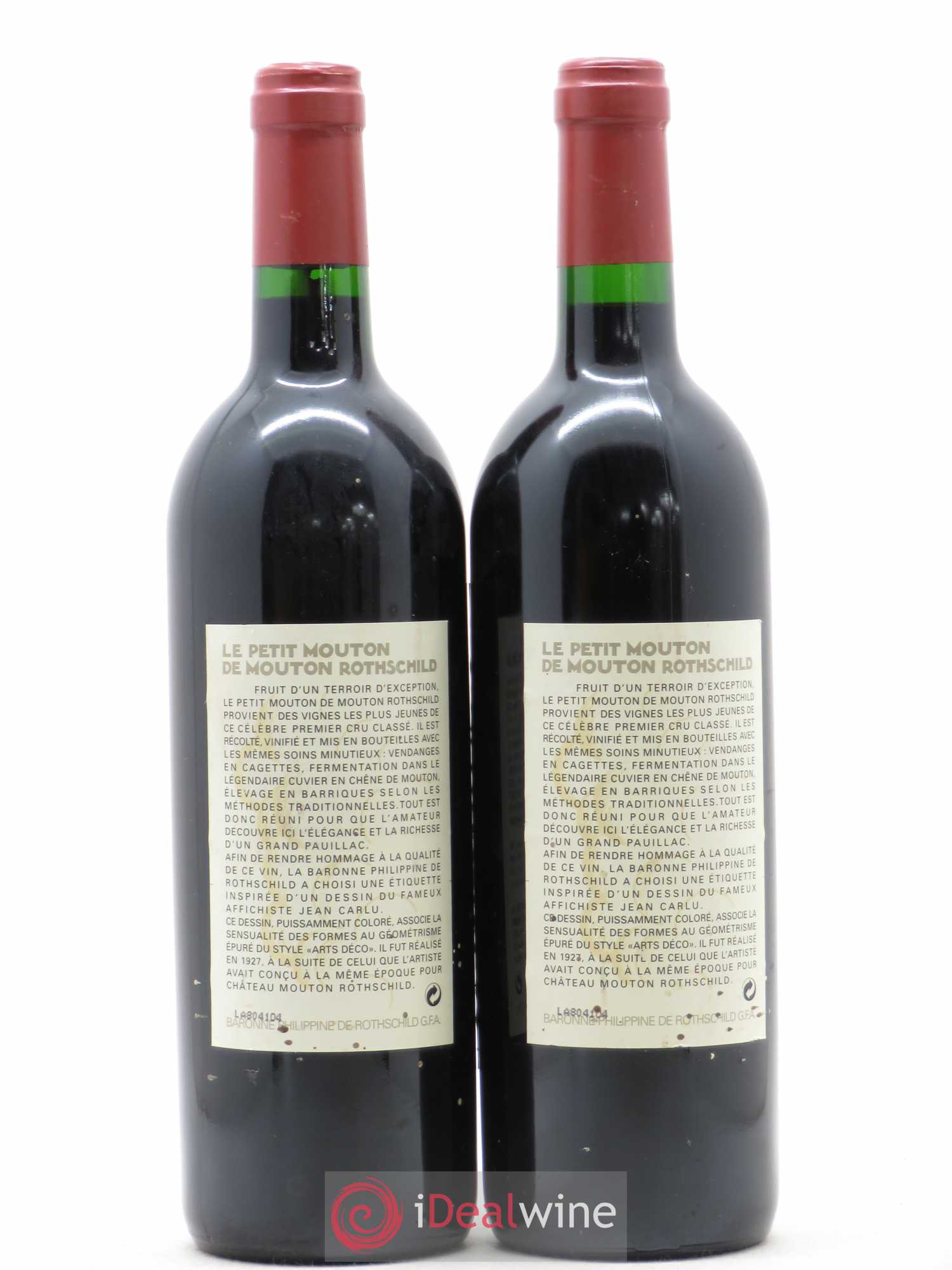 Petit Mouton Second Vin 1998 - Lot de 2 bouteilles - 1