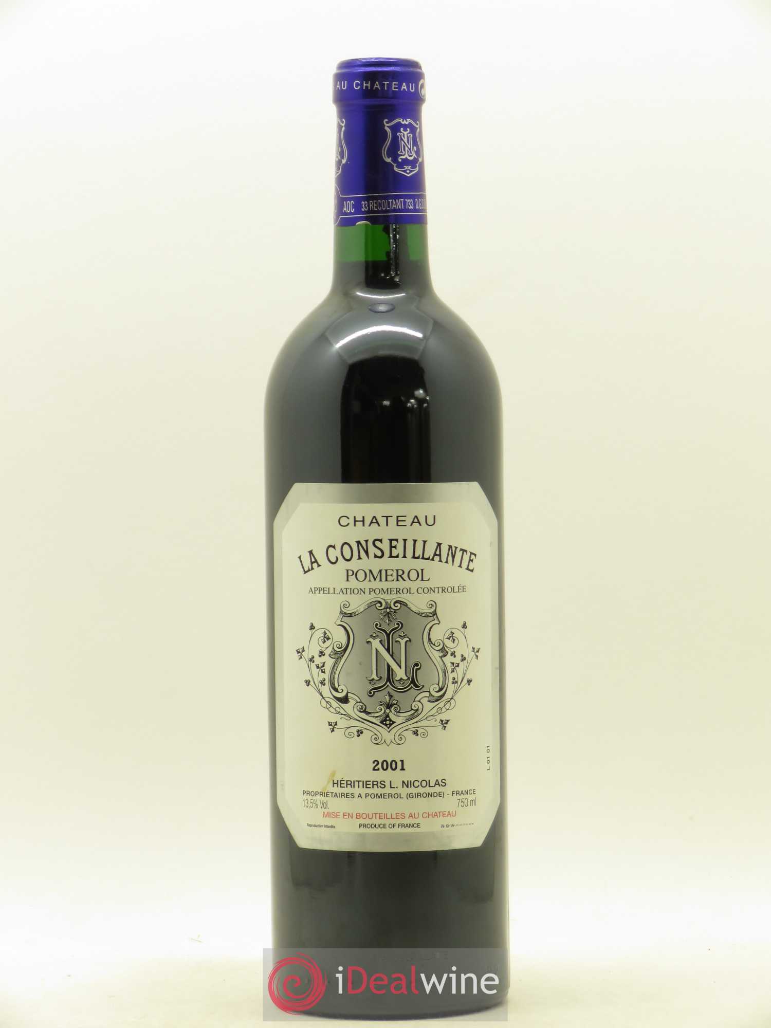 Château la Conseillante 2001 - Lot de 1 bouteille - 0