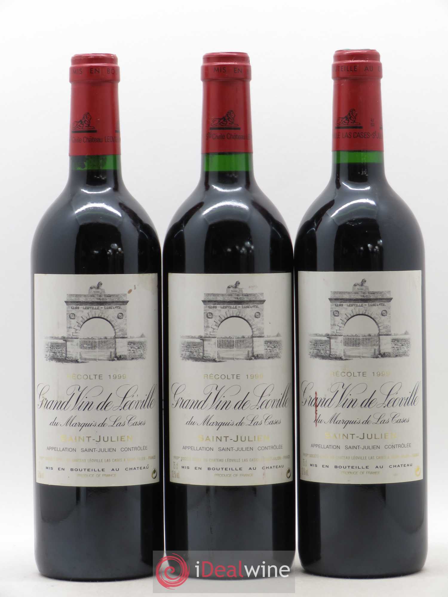 Château Léoville Las Cases 2ème Grand Cru Classé 1999 - Lot de 3 bouteilles - 0