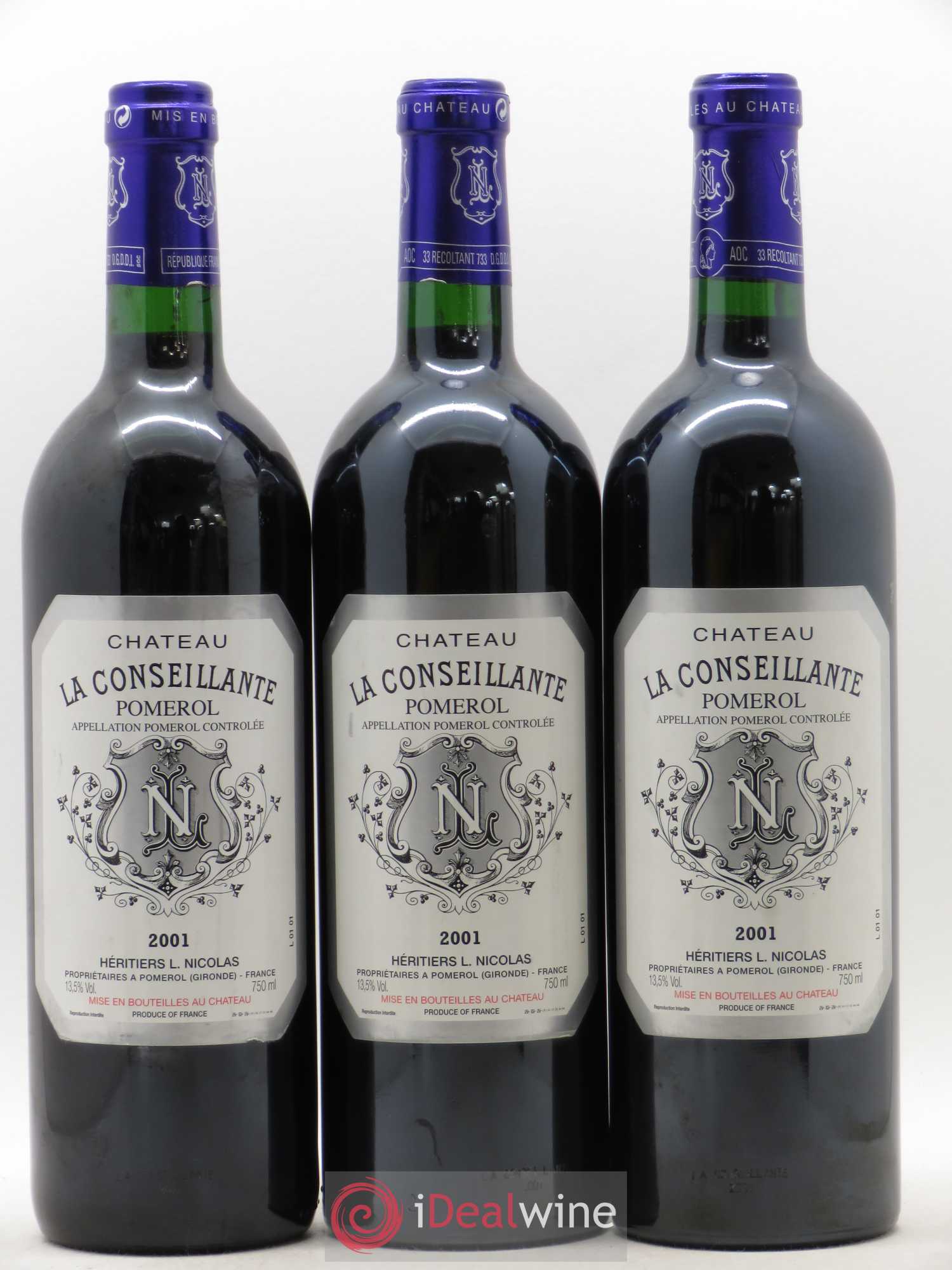 Château la Conseillante 2001 - Lot de 3 bouteilles - 0