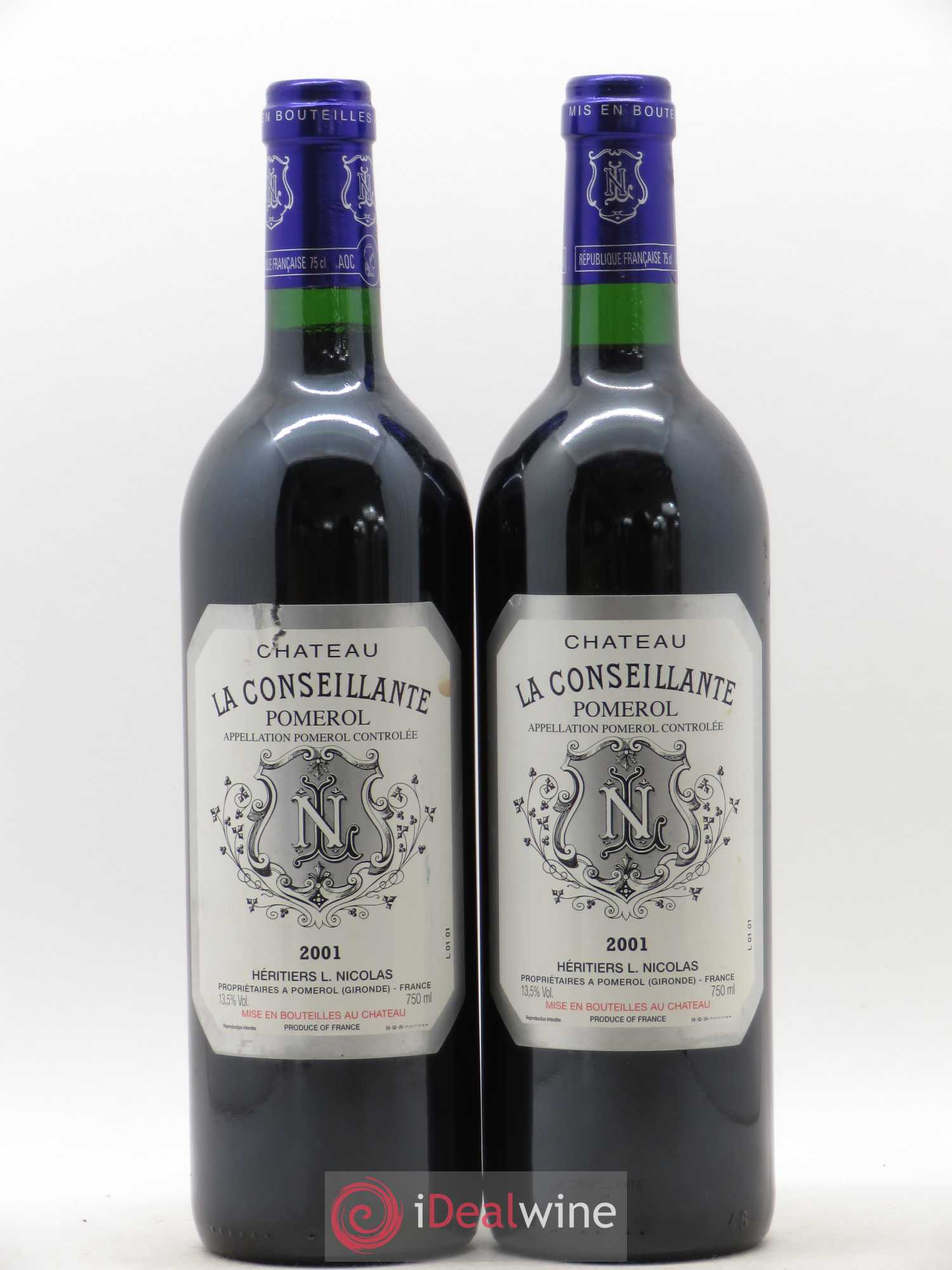 Château la Conseillante 2001 - Lot de 2 bouteilles - 0