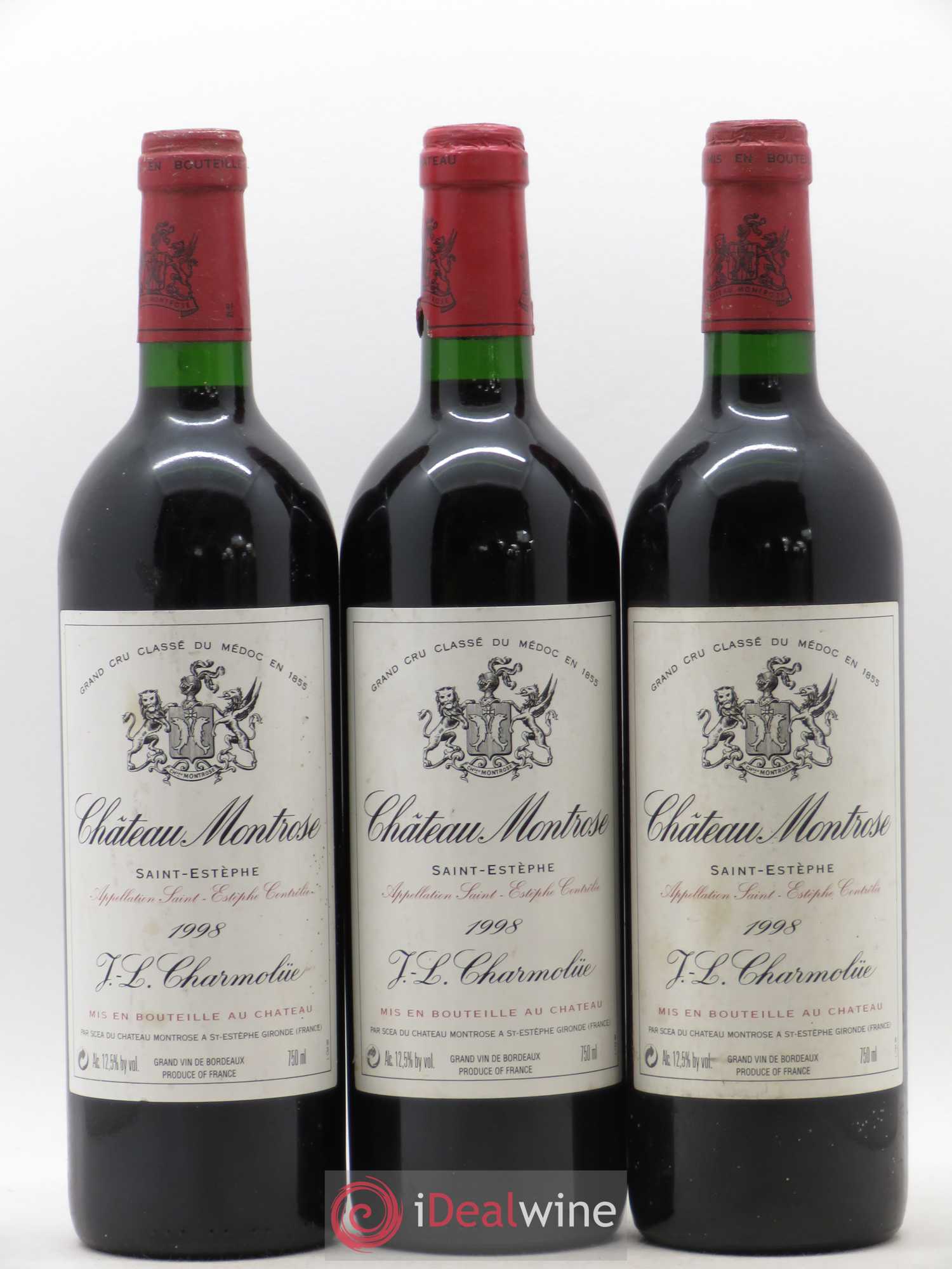 Château Montrose 2ème Grand Cru Classé 1998 - Lot de 3 bouteilles - 0
