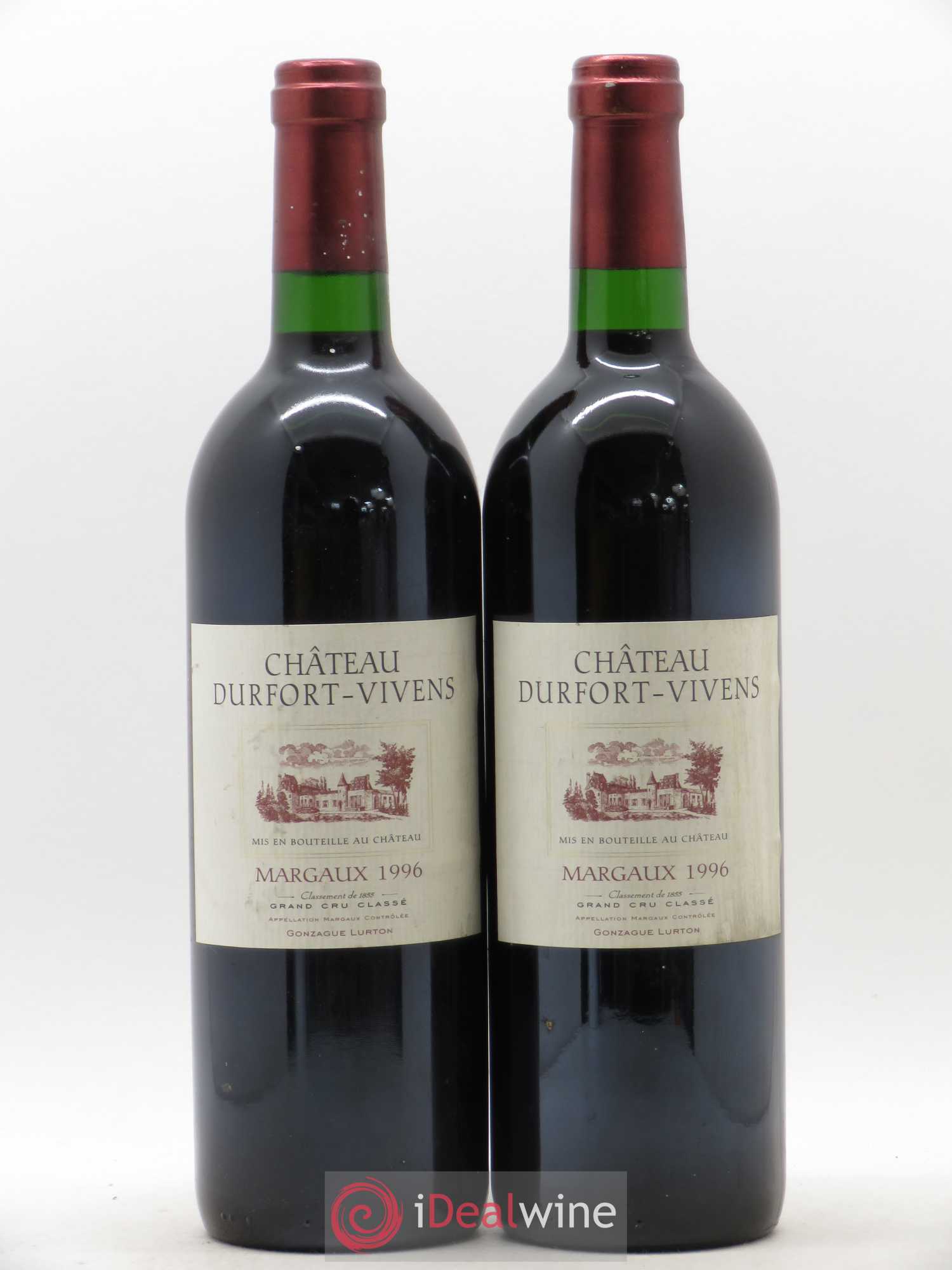 Château Durfort Vivens 2ème Grand Cru Classé 1996 - Lot de 2 bouteilles - 0