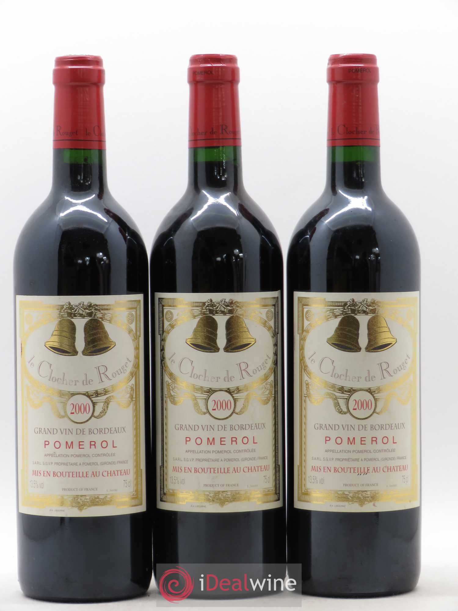 Pomerol Le Clocher de Rouget 2000 - Posten von 3 Flaschen - 0