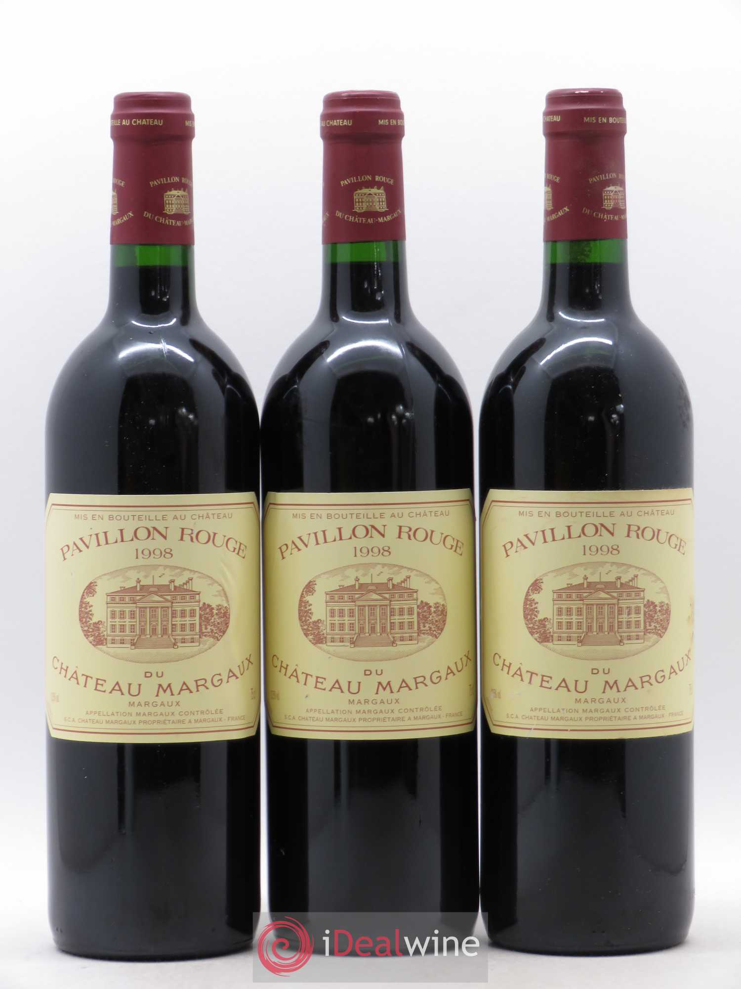 Pavillon Rouge du Château Margaux Second Vin 1998 - Lot de 3 bouteilles - 0