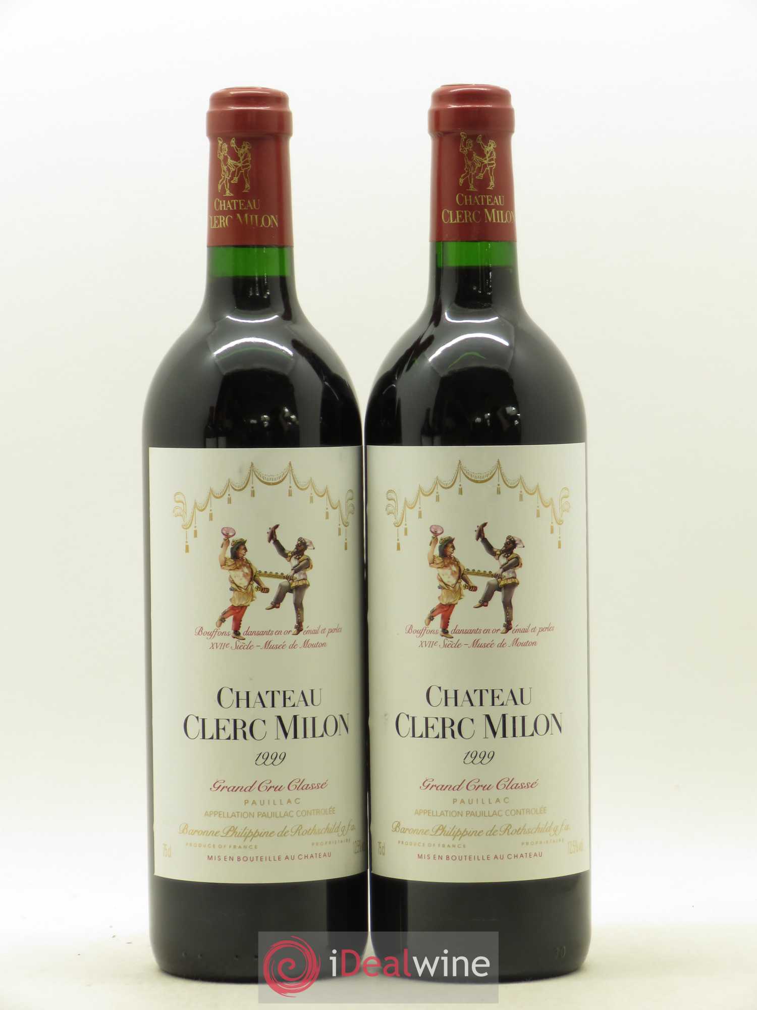 Château Clerc Milon 5ème Grand Cru Classé 1999 - Lot de 2 bouteilles - 0