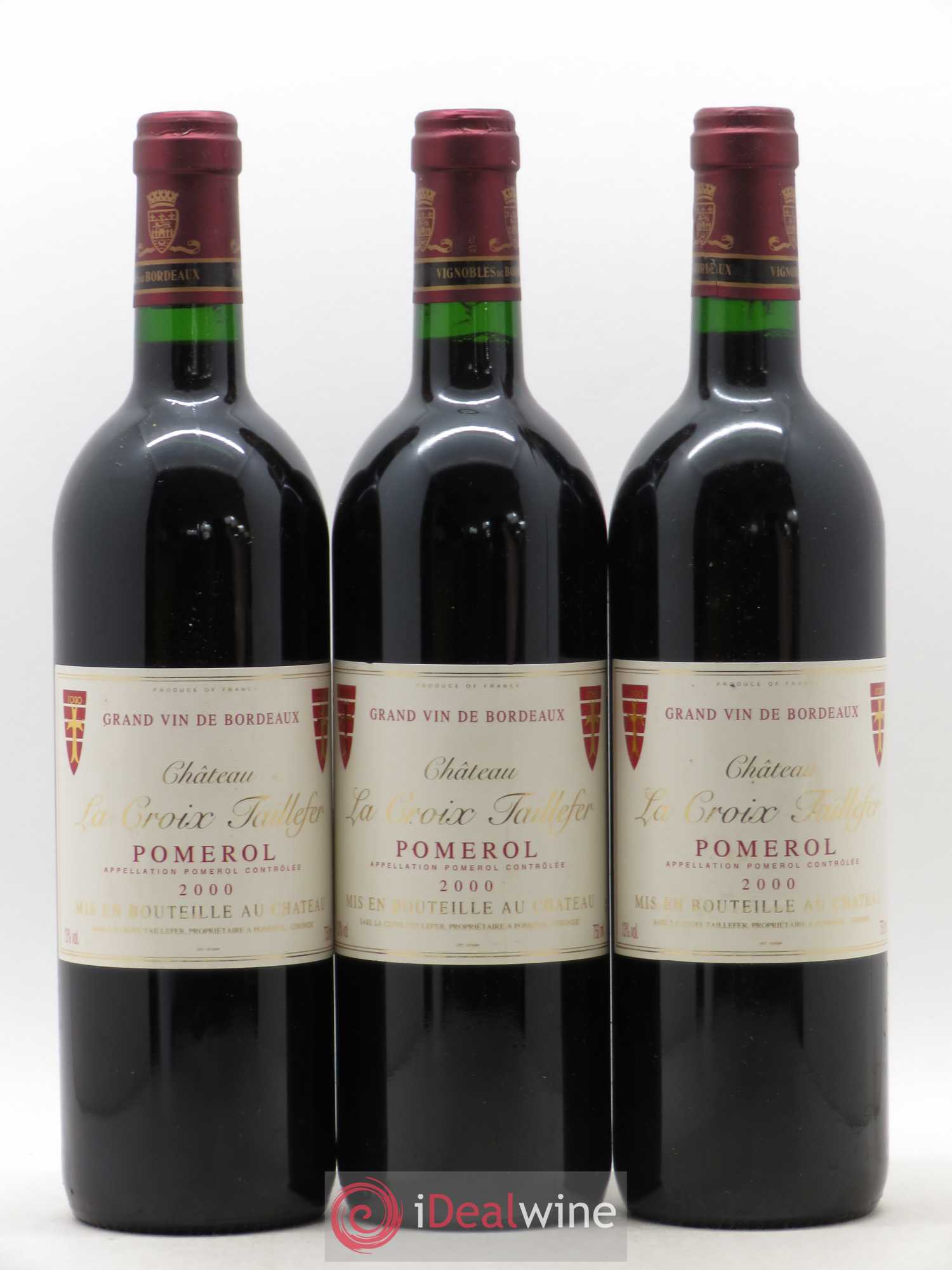 Château la Croix Taillefer 2000 - Lot de 3 bouteilles - 0