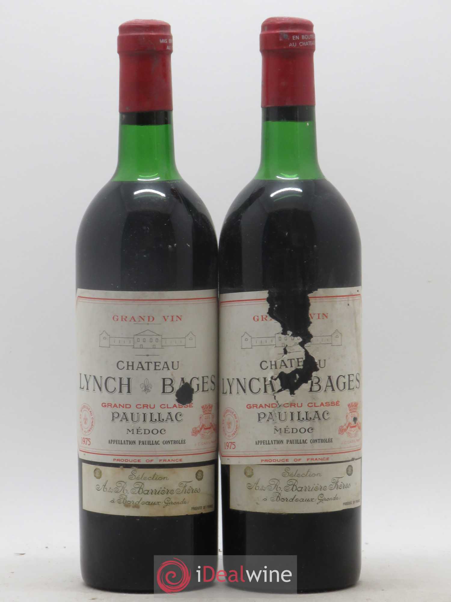 Château Lynch Bages 5ème Grand Cru Classé 1975 - Lot de 2 bouteilles - 0