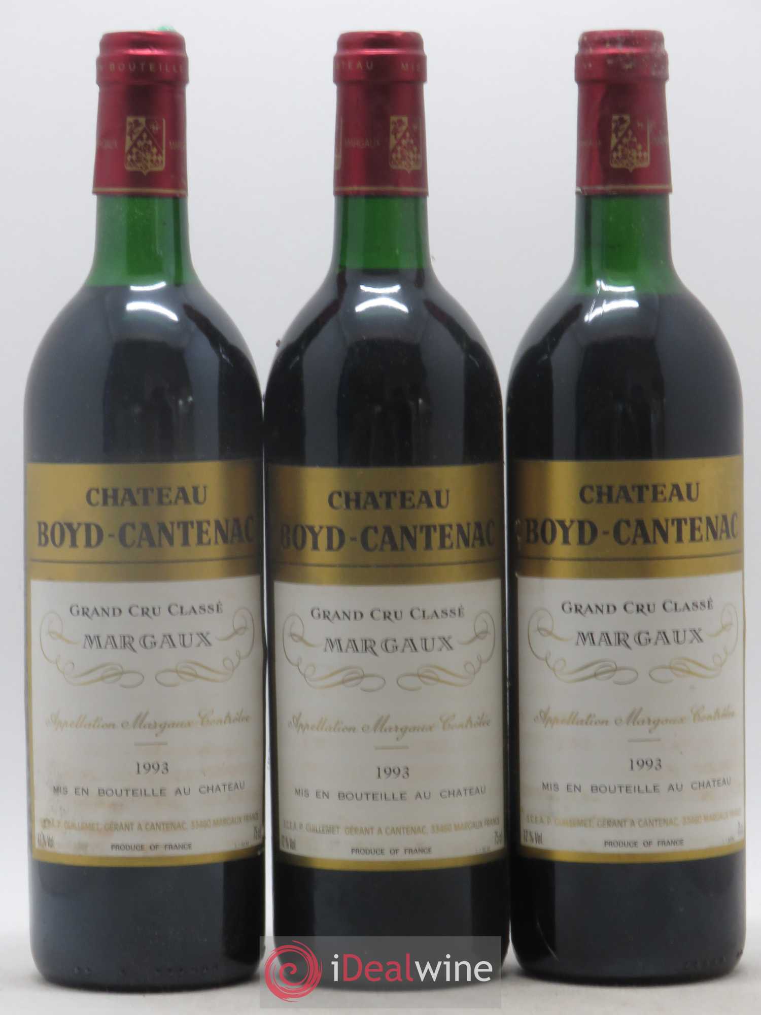 Château Boyd Cantenac 3ème Grand Cru Classé 1993 - Lot de 3 bouteilles - 0